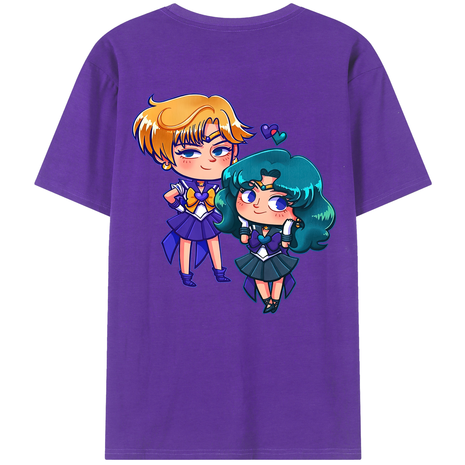 （画像用） 美少女戦士セーラームーン 天王はるか Sailor Moon Tenoh Haruka 綿100％半袖Tシャツ（背面プリント）