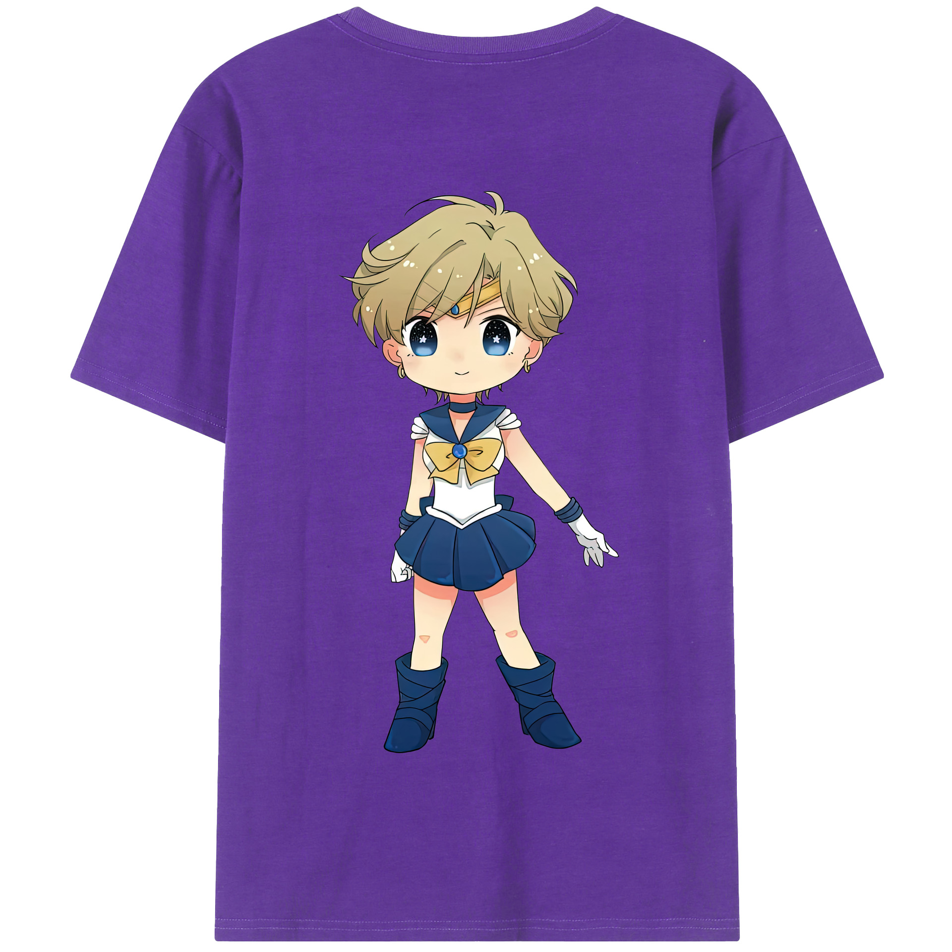 （画像用） 美少女戦士セーラームーン 天王はるか Sailor Moon Tenoh Haruka 綿100％半袖Tシャツ（背面プリント）