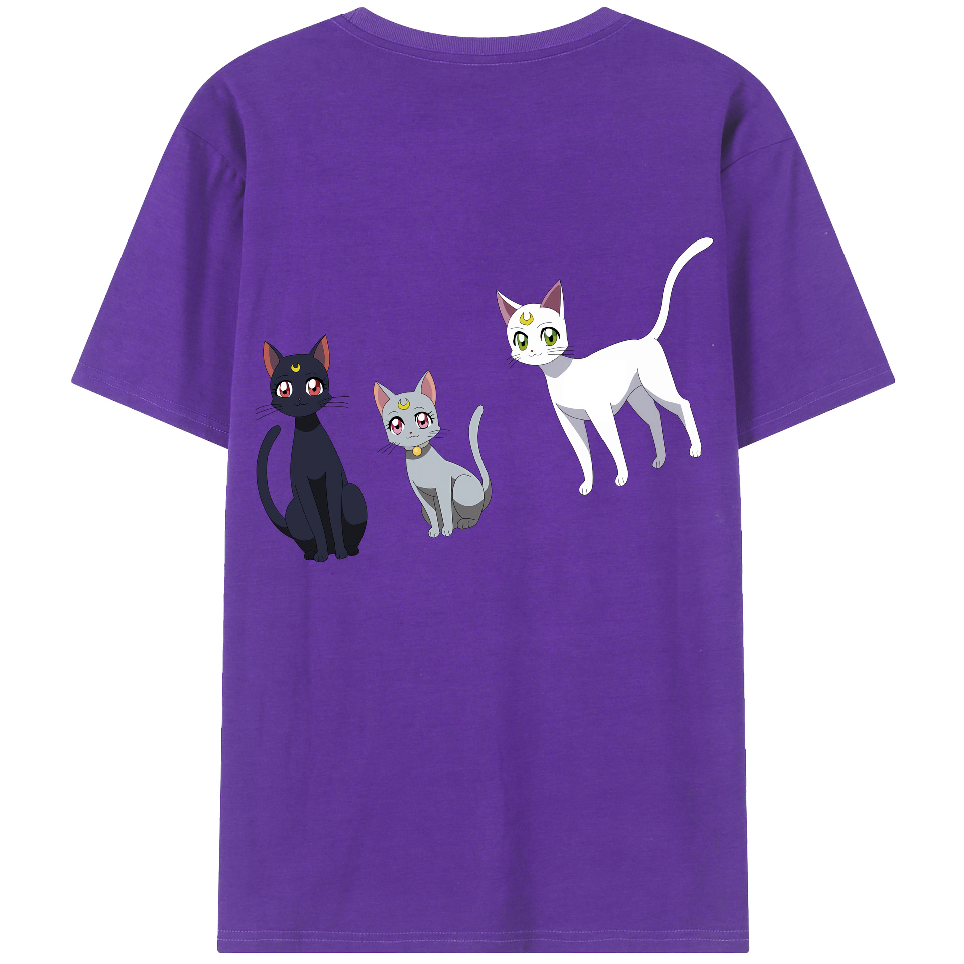 （画像用） 美少女戦士セーラームーン Sailor Moon 綿100％半袖Tシャツ（背面プリント）