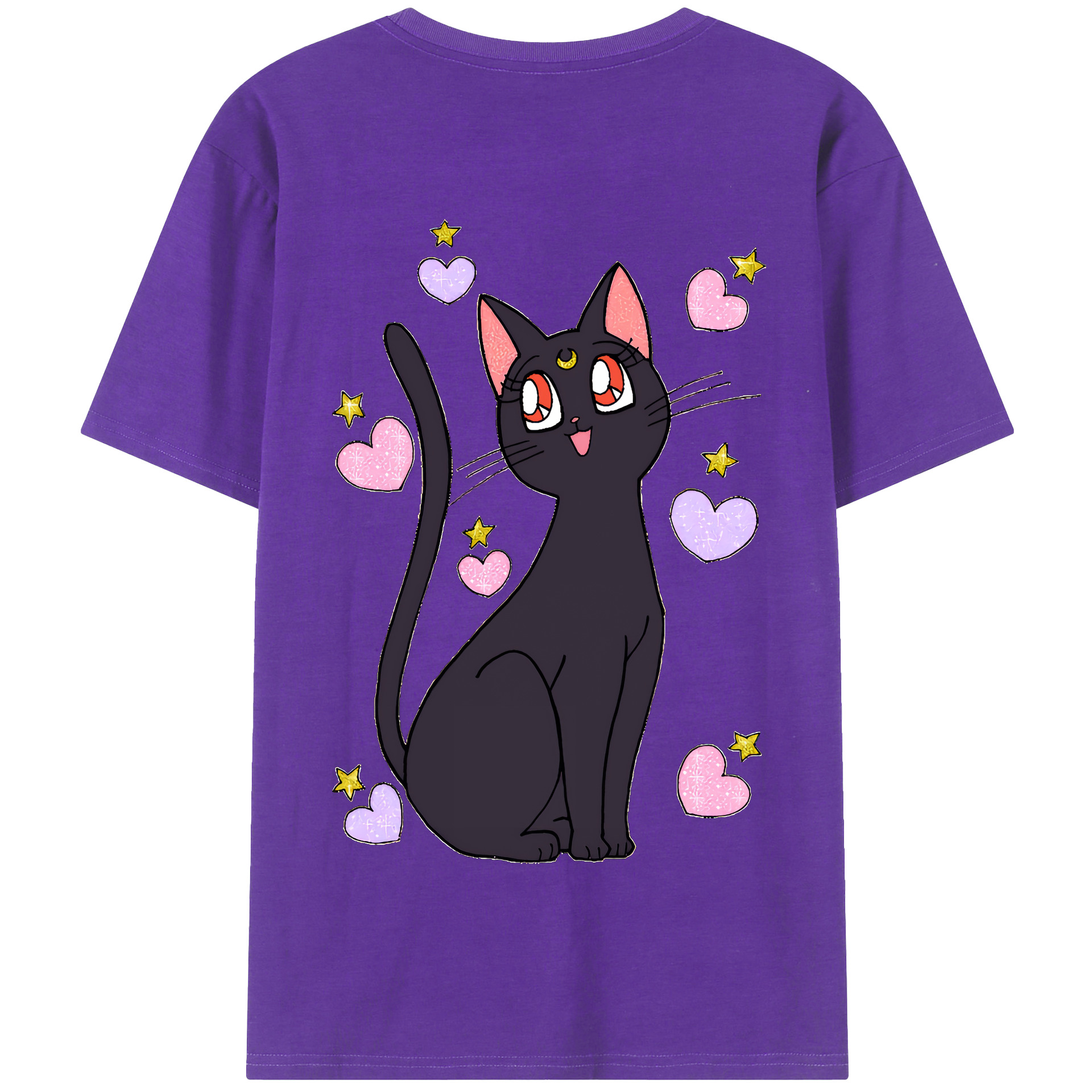 （画像用） 美少女戦士セーラームーン Sailor Moon 綿100％半袖Tシャツ（背面プリント）