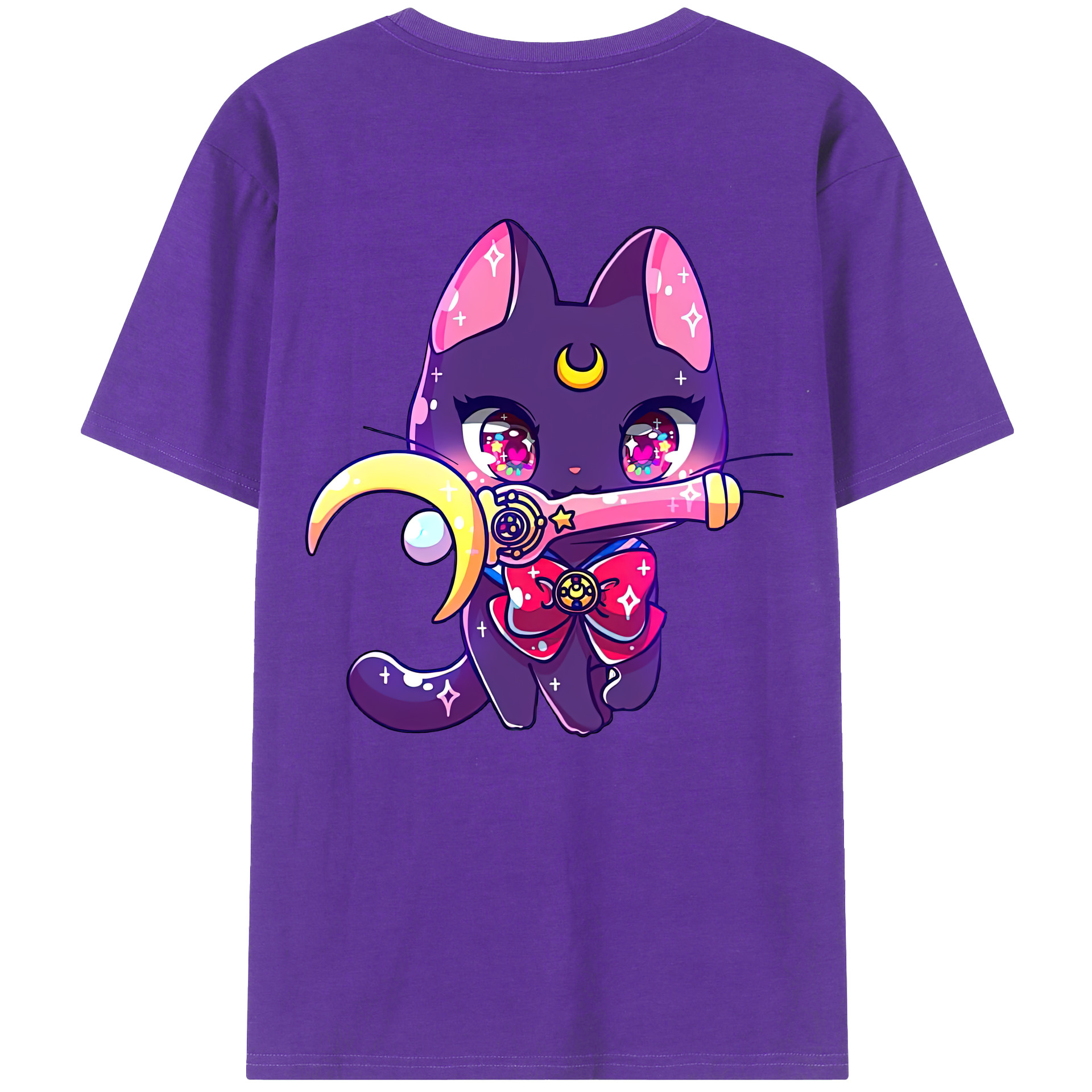 （画像用） 美少女戦士セーラームーン Sailor Moon 綿100％半袖Tシャツ（背面プリント）