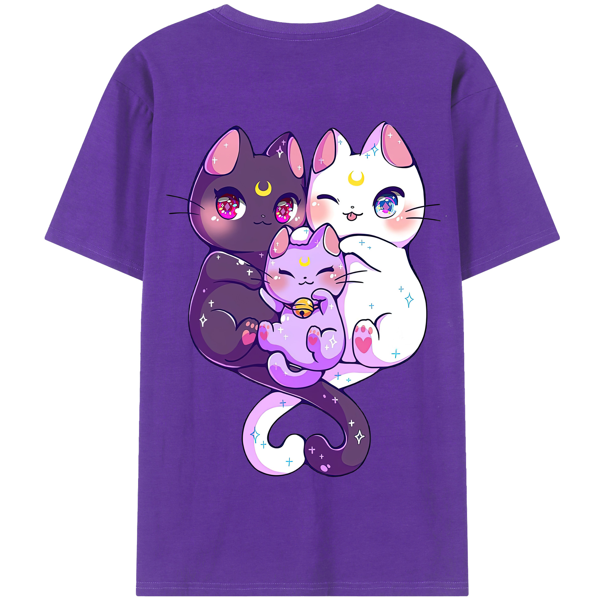 （画像用） 美少女戦士セーラームーン Sailor Moon 綿100％半袖Tシャツ（背面プリント）
