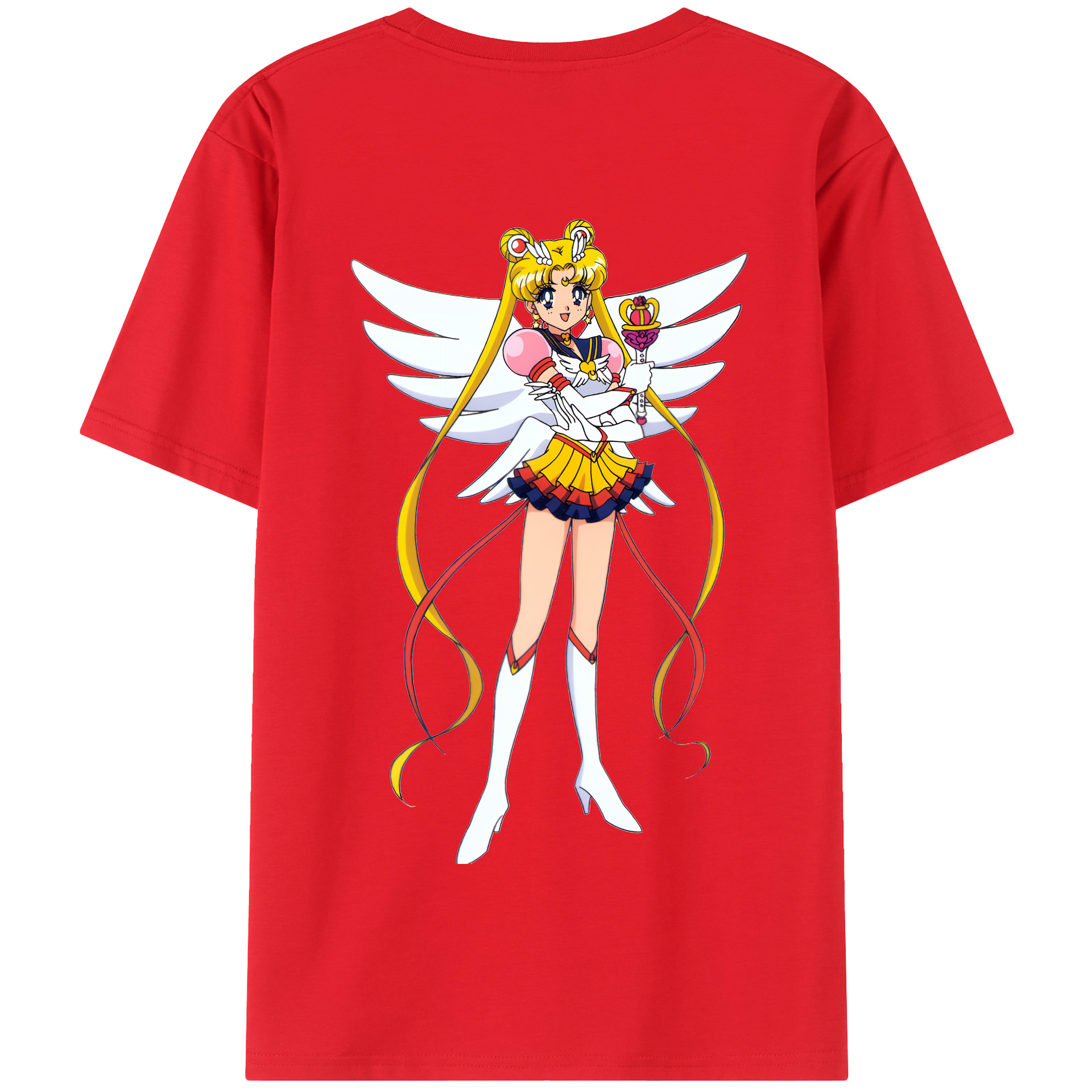（画像用） 美少女戦士セーラームーン 月野 うさぎ つきの うさぎ Sailor Moon Tsukino Usagi 綿100％半袖Tシャツ（背面プリント）