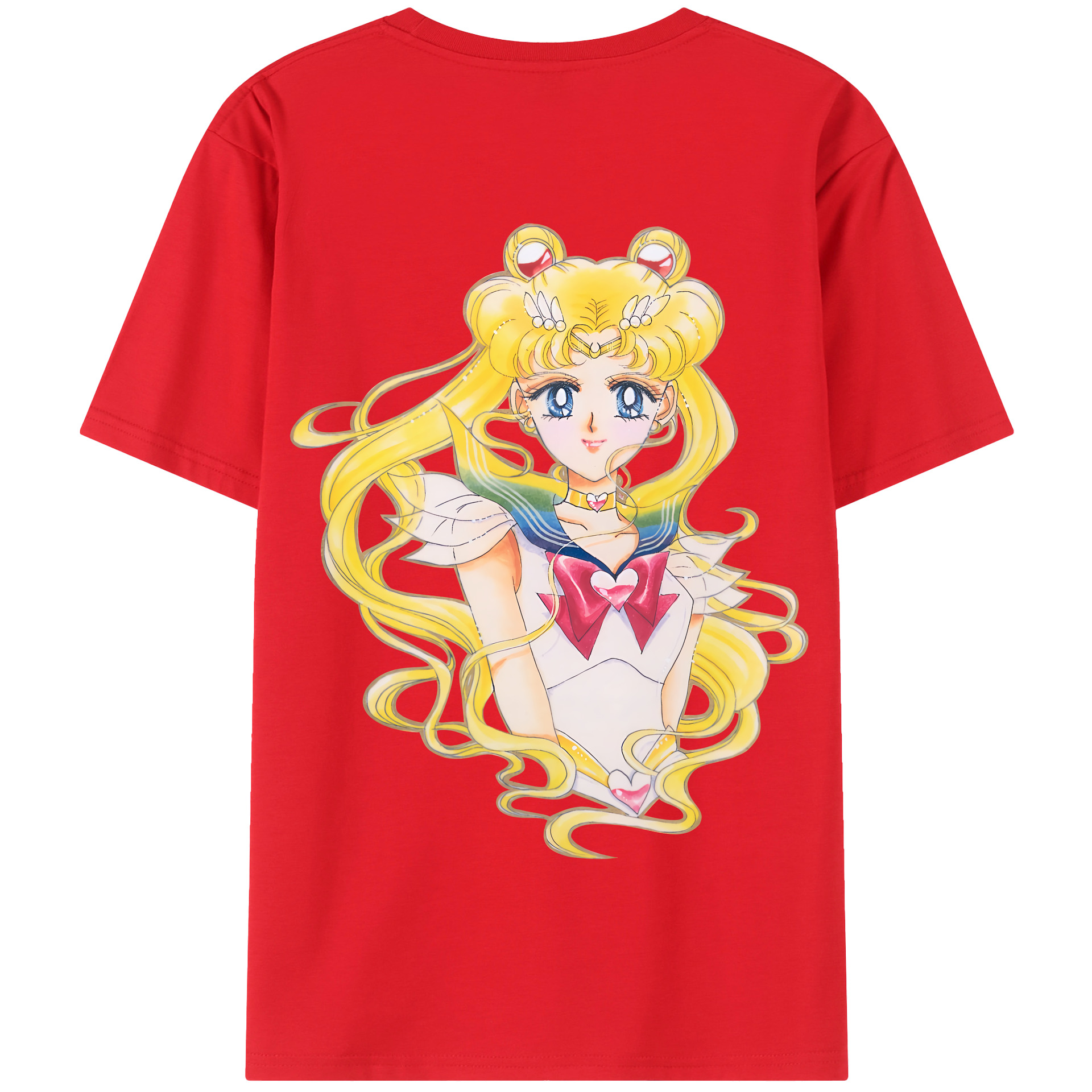 （画像用） 美少女戦士セーラームーン 月野 うさぎ つきの うさぎ Sailor Moon Tsukino Usagi 綿100％半袖Tシャツ（背面プリント）