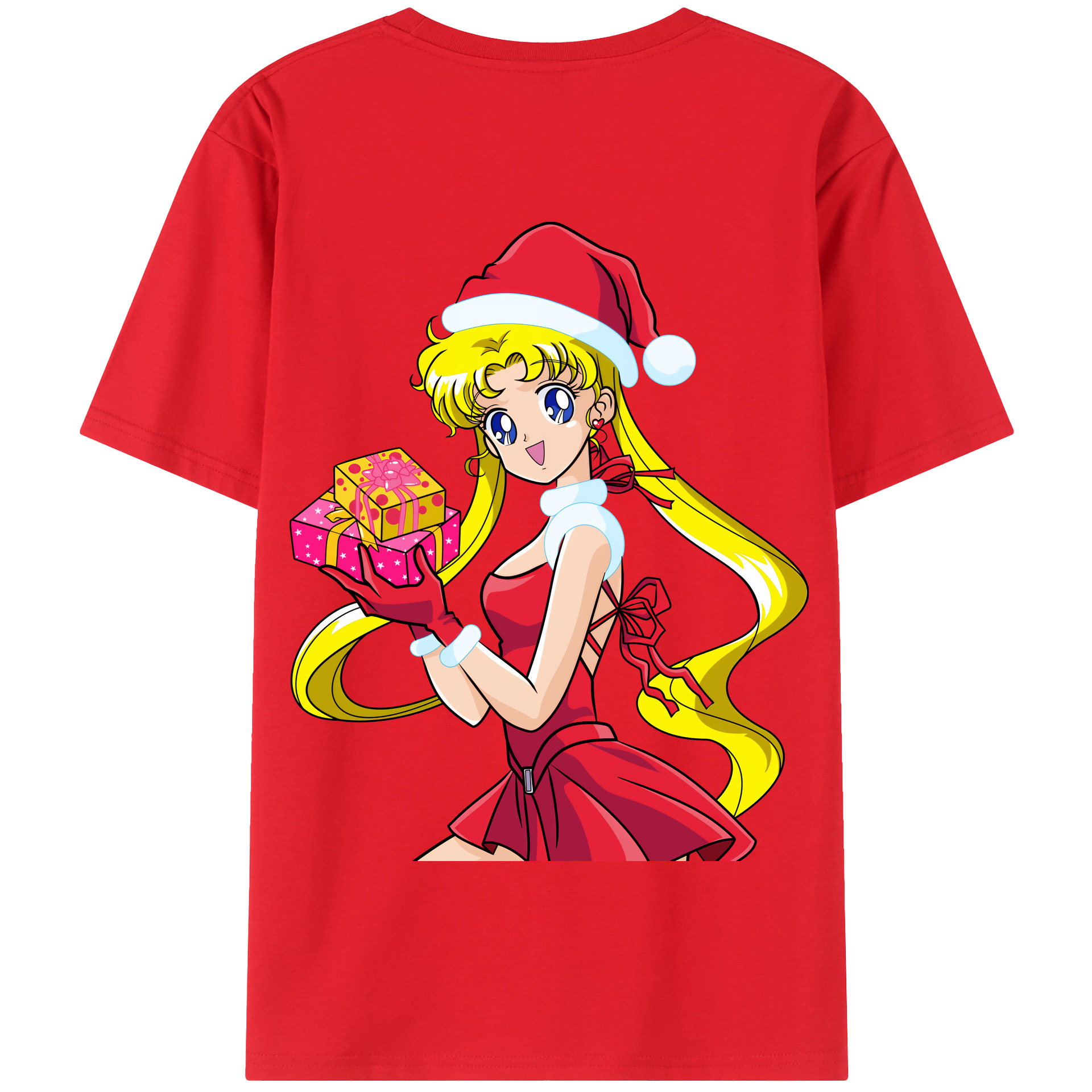 （画像用） 美少女戦士セーラームーン 月野 うさぎ つきの うさぎ Sailor Moon Tsukino Usagi 綿100％半袖Tシャツ（背面プリント）