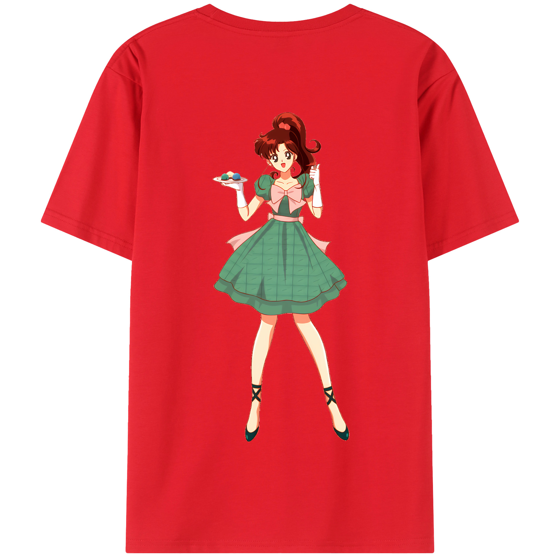 （画像用） 美少女戦士セーラームーン 木野 まこと きの まこと Sailor Moon Kino Makoto （セーラージュピター；Sailor Jupiter） 綿100％半袖Tシャツ（背面プリント）