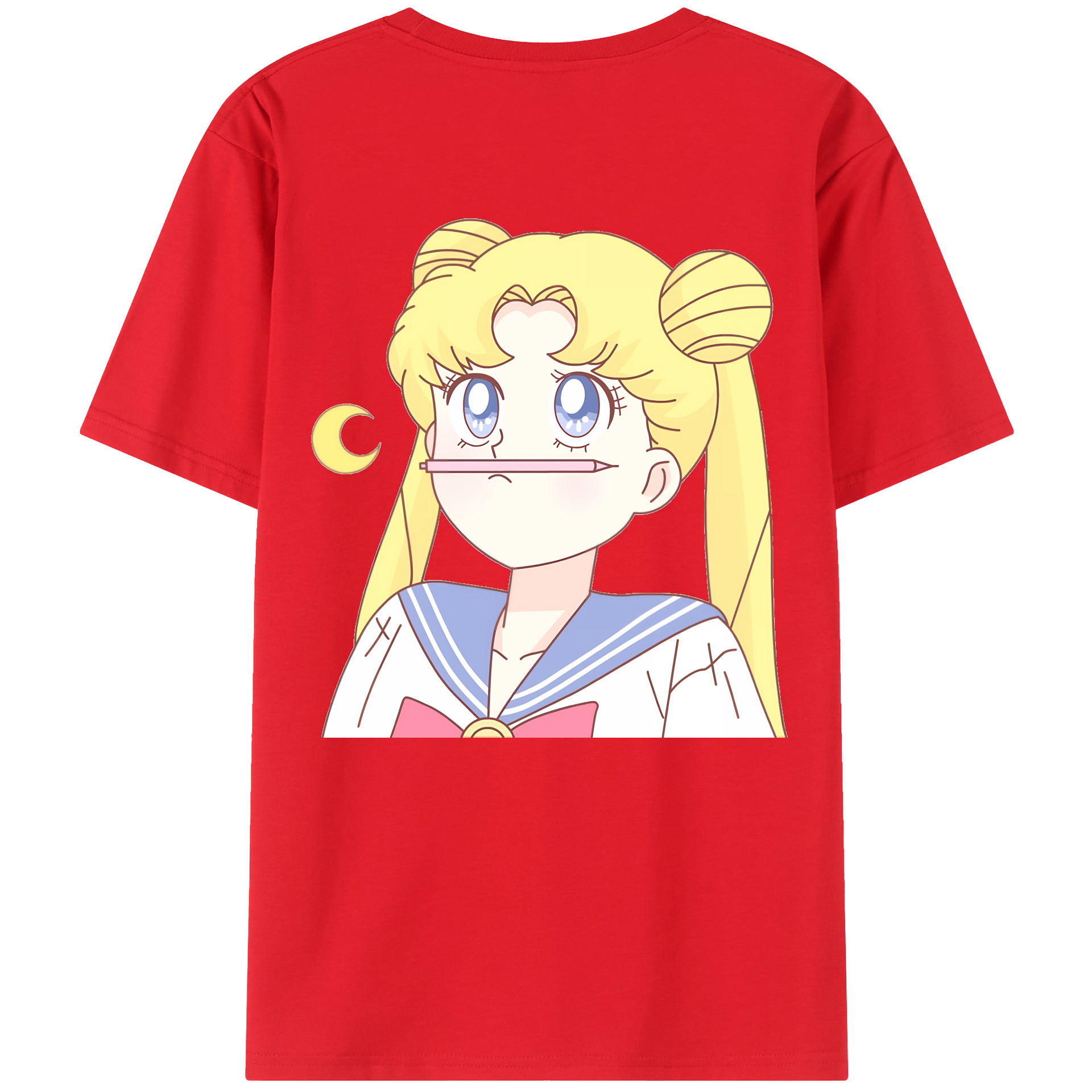 （画像用） 美少女戦士セーラームーン 愛野 美奈子 あいの みなこ Sailor Moon Aino Minako 綿100％半袖Tシャツ（背面プリント）