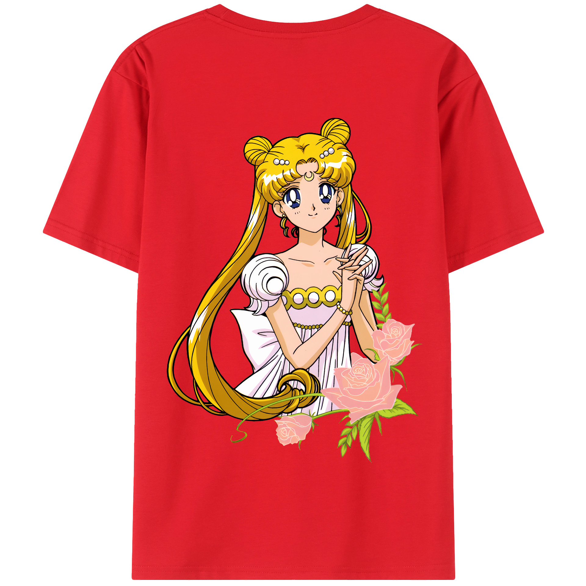（画像用） 美少女戦士セーラームーン 愛野 美奈子 あいの みなこ Sailor Moon Aino Minako 綿100％半袖Tシャツ（背面プリント）