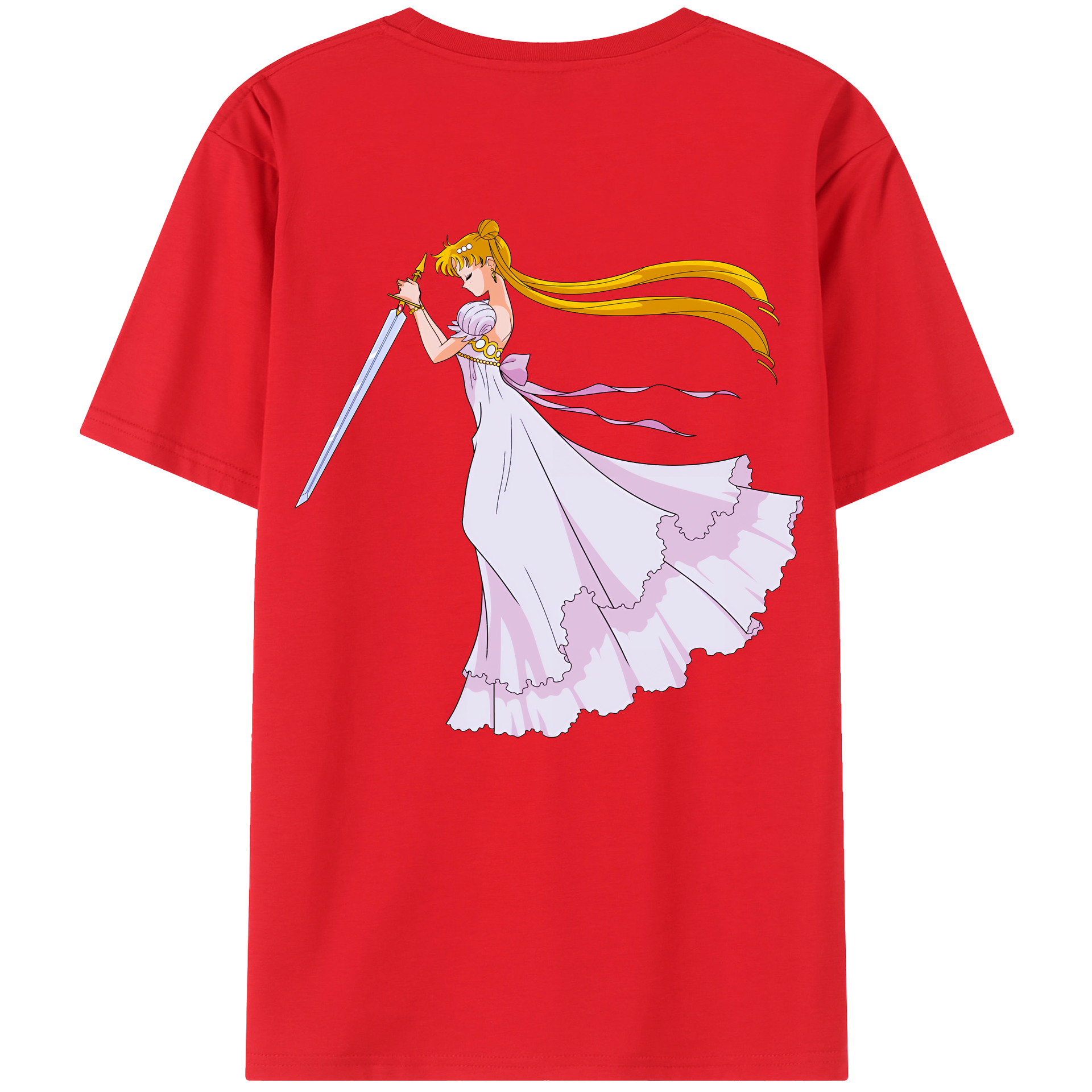 （画像用） 美少女戦士セーラームーン 愛野 美奈子 あいの みなこ Sailor Moon Aino Minako 綿100％半袖Tシャツ（背面プリント）