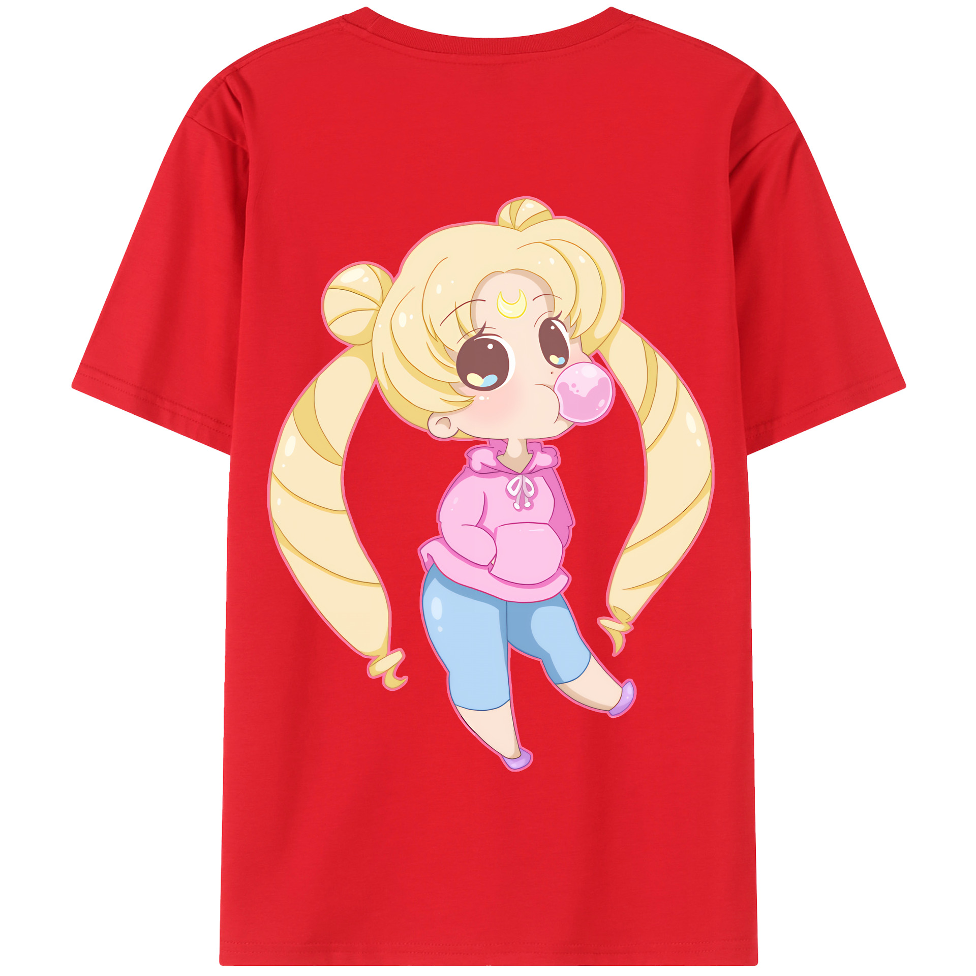 （画像用） 美少女戦士セーラームーン 愛野 美奈子 あいの みなこ Sailor Moon Aino Minako 綿100％半袖Tシャツ（背面プリント）