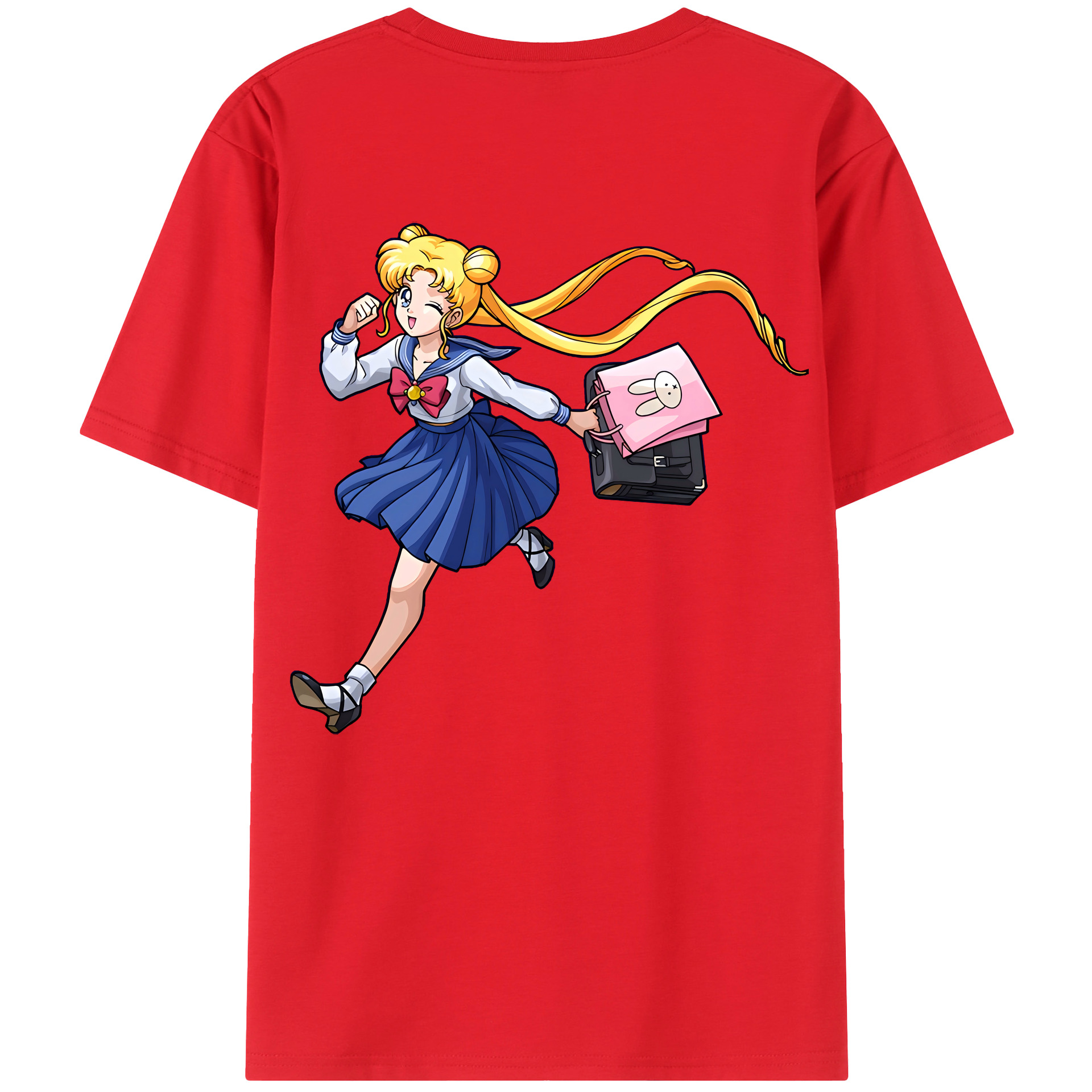 （画像用） 美少女戦士セーラームーン 愛野 美奈子 あいの みなこ Sailor Moon Aino Minako 綿100％半袖Tシャツ（背面プリント）