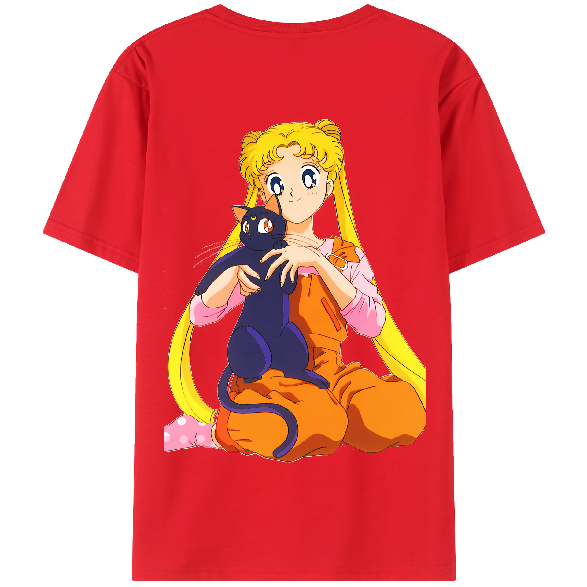 （画像用） 美少女戦士セーラームーン 愛野 美奈子 あいの みなこ Sailor Moon Aino Minako 綿100％半袖Tシャツ（背面プリント）