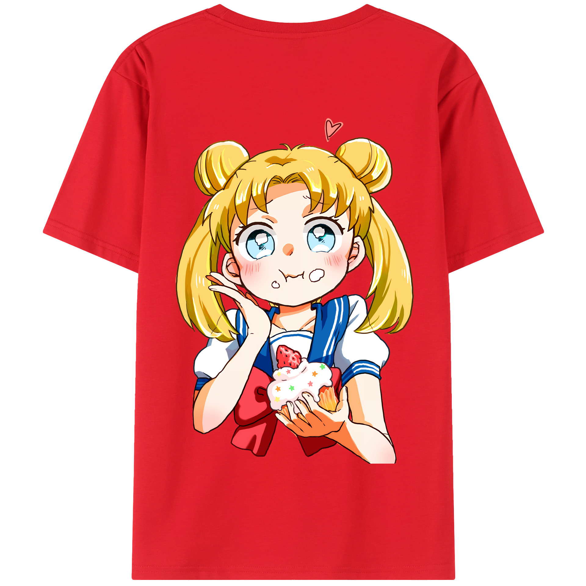 （画像用） 美少女戦士セーラームーン 愛野 美奈子 あいの みなこ Sailor Moon Aino Minako 綿100％半袖Tシャツ（背面プリント）