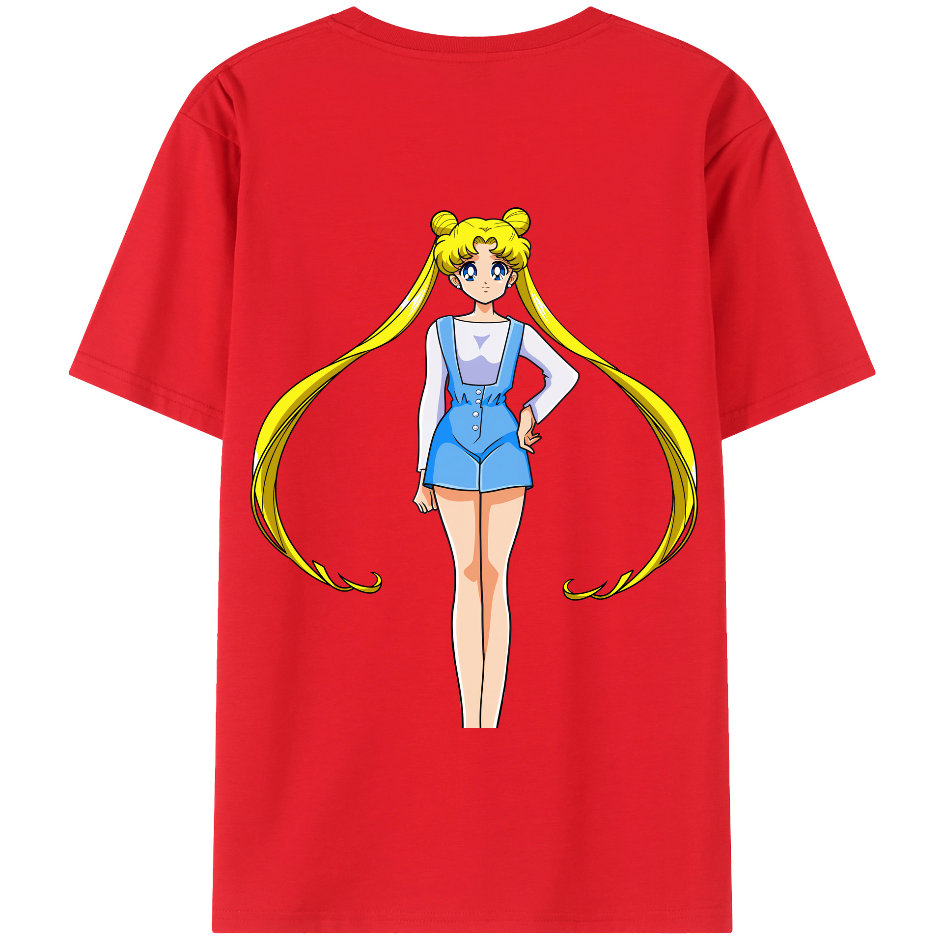 （画像用） 美少女戦士セーラームーン 愛野 美奈子 あいの みなこ Sailor Moon Aino Minako 綿100％半袖Tシャツ（背面プリント）