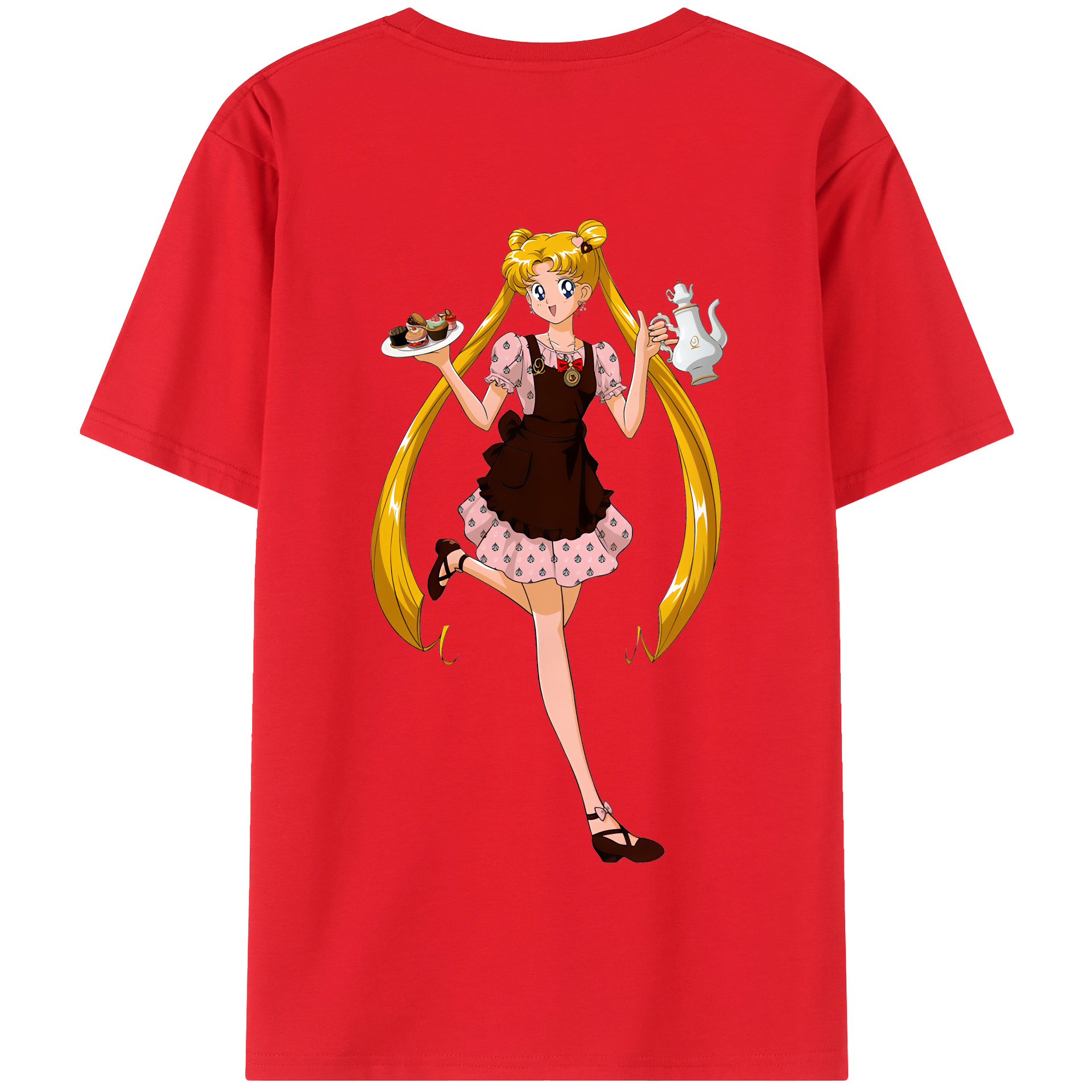 （画像用） 美少女戦士セーラームーン 愛野 美奈子 あいの みなこ Sailor Moon Aino Minako 綿100％半袖Tシャツ（背面プリント）