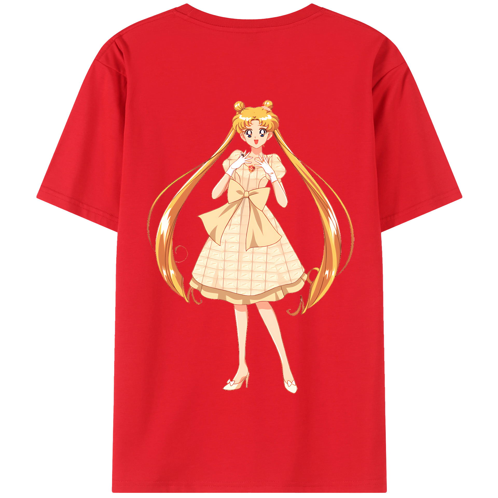 （画像用） 美少女戦士セーラームーン 愛野 美奈子 あいの みなこ Sailor Moon Aino Minako 綿100％半袖Tシャツ（背面プリント）