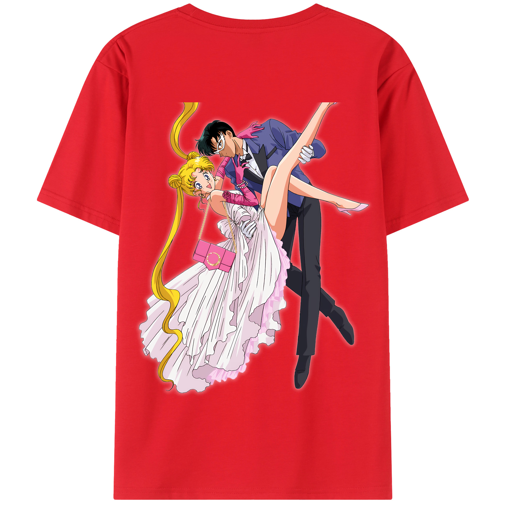 （画像用） 美少女戦士セーラームーン 愛野 美奈子 あいの みなこ Sailor Moon Aino Minako 綿100％半袖Tシャツ（背面プリント）