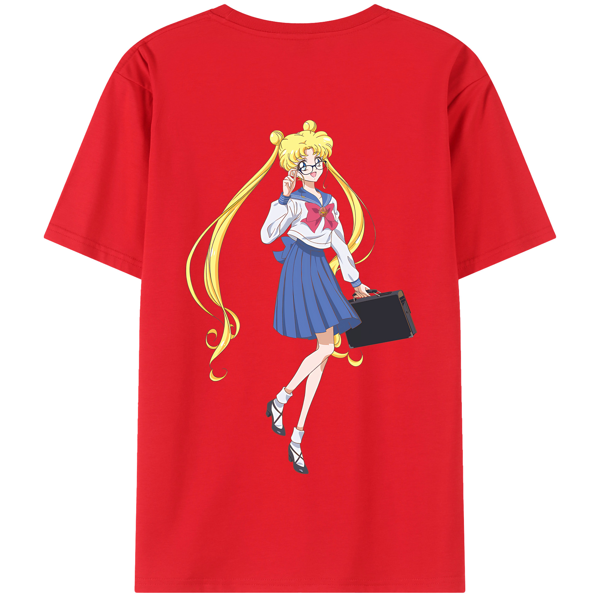 （画像用） 美少女戦士セーラームーン 愛野 美奈子 あいの みなこ Sailor Moon Aino Minako 綿100％半袖Tシャツ（背面プリント）
