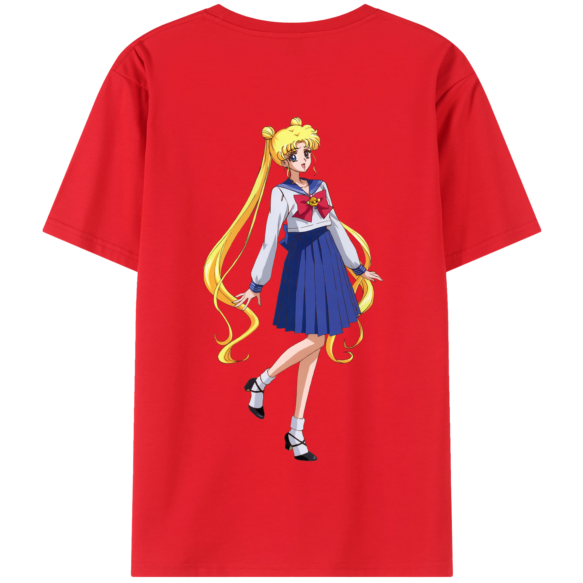 （画像用） 美少女戦士セーラームーン 愛野 美奈子 あいの みなこ Sailor Moon Aino Minako 綿100％半袖Tシャツ（背面プリント）