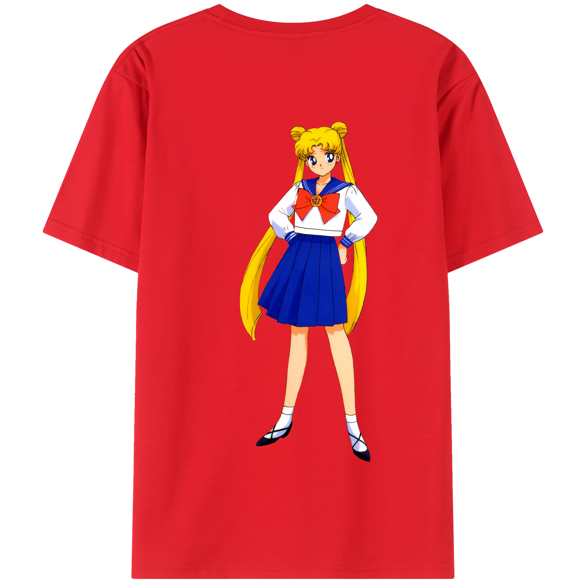 （画像用） 美少女戦士セーラームーン 愛野 美奈子 あいの みなこ Sailor Moon Aino Minako 綿100％半袖Tシャツ（背面プリント）