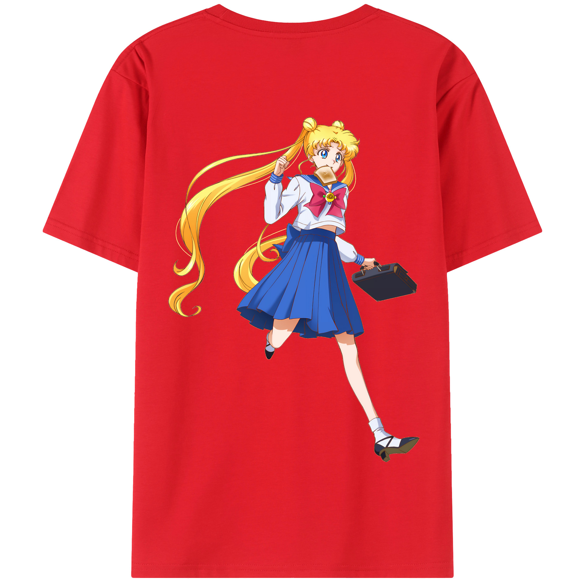 （画像用） 美少女戦士セーラームーン 愛野 美奈子 あいの みなこ Sailor Moon Aino Minako 綿100％半袖Tシャツ（背面プリント）