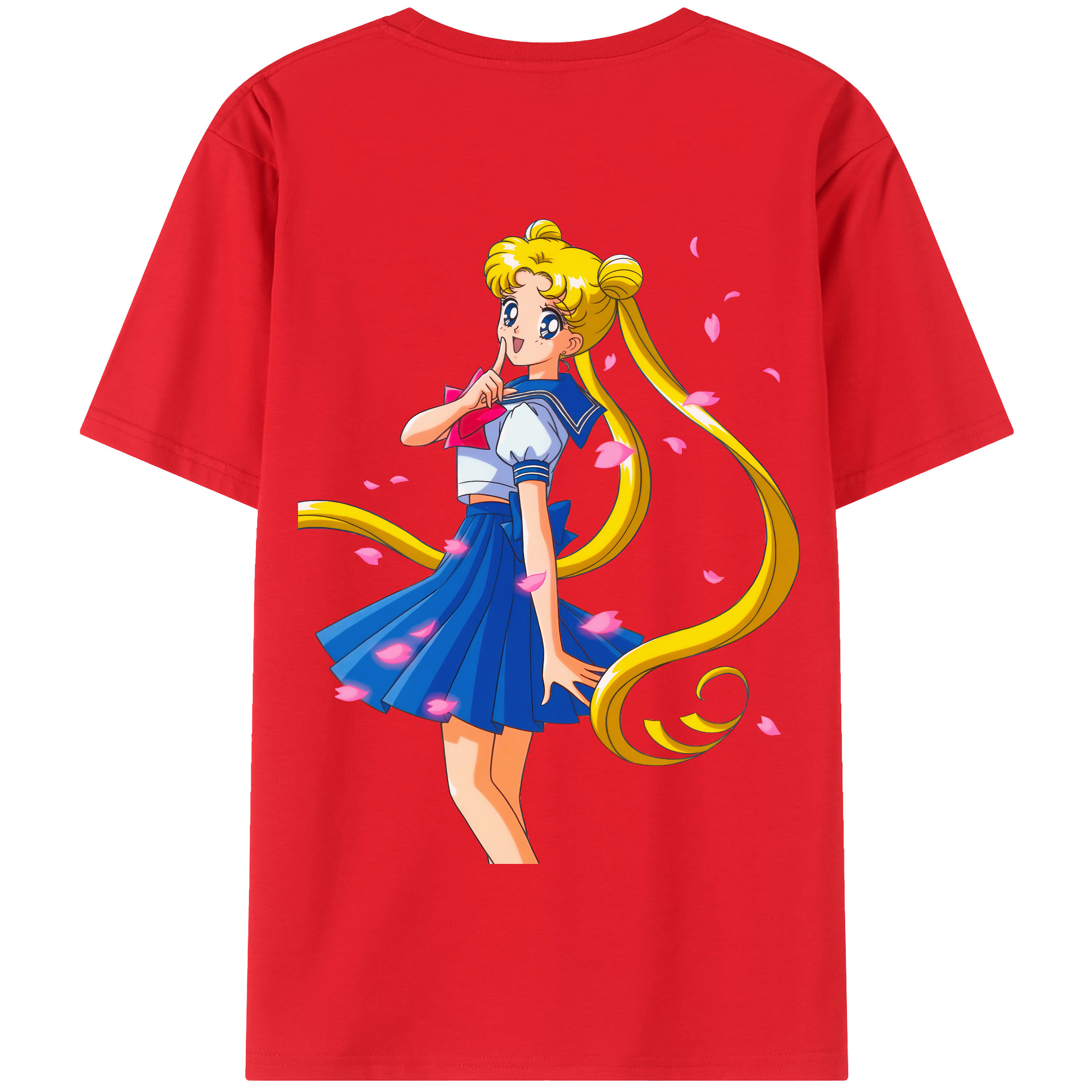 （画像用） 美少女戦士セーラームーン 愛野 美奈子 あいの みなこ Sailor Moon Aino Minako 綿100％半袖Tシャツ（背面プリント）