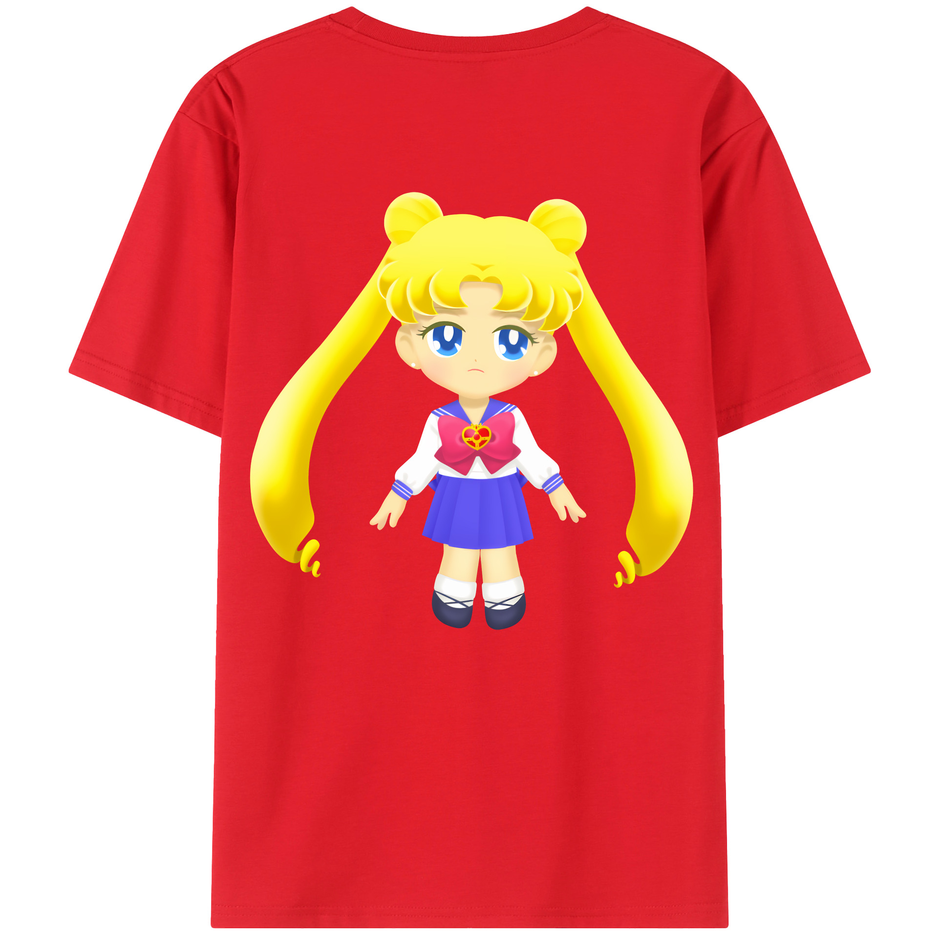 （画像用） 美少女戦士セーラームーン 愛野 美奈子 あいの みなこ Sailor Moon Aino Minako 綿100％半袖Tシャツ（背面プリント）