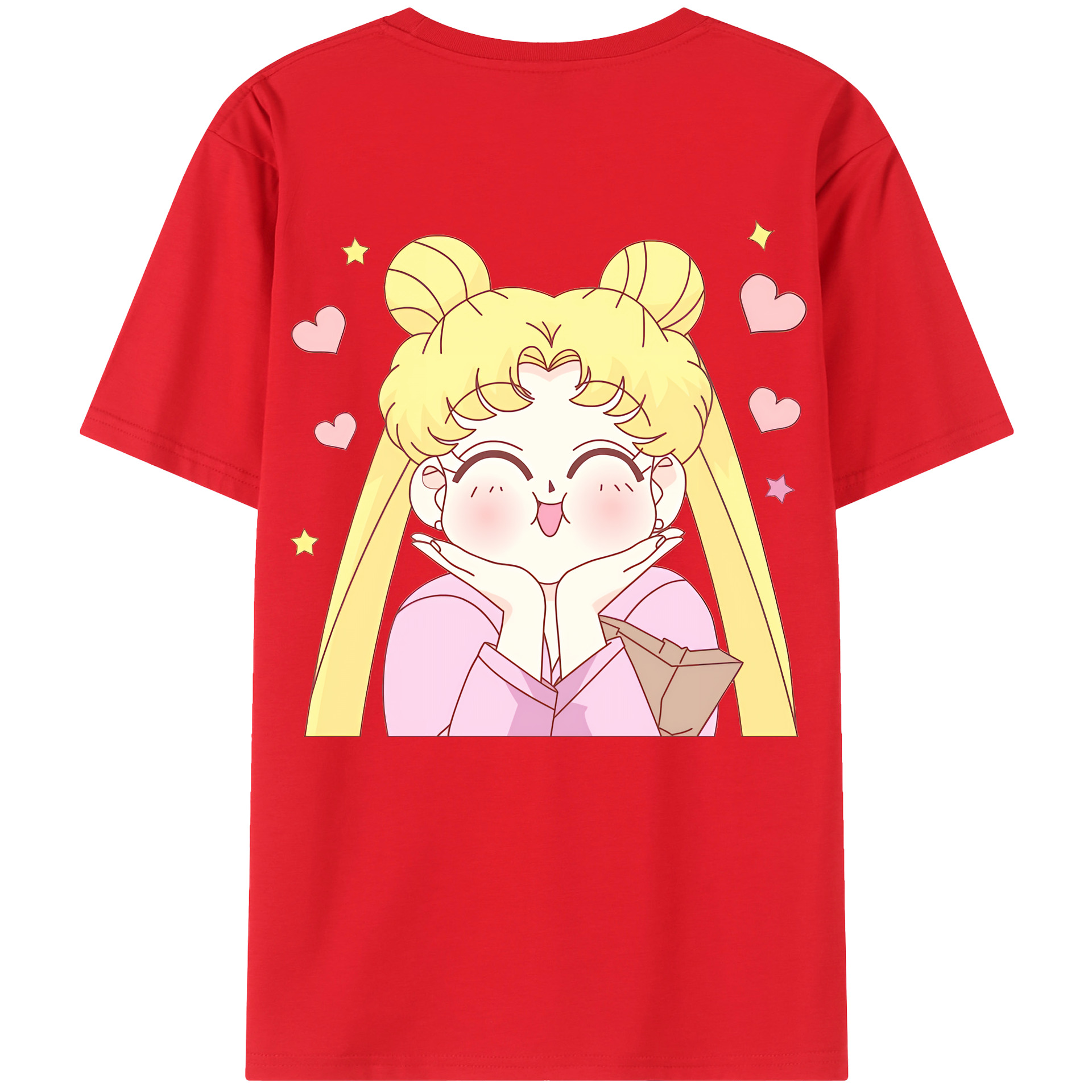 （画像用） 美少女戦士セーラームーン 愛野 美奈子 あいの みなこ Sailor Moon Aino Minako 綿100％半袖Tシャツ（背面プリント）