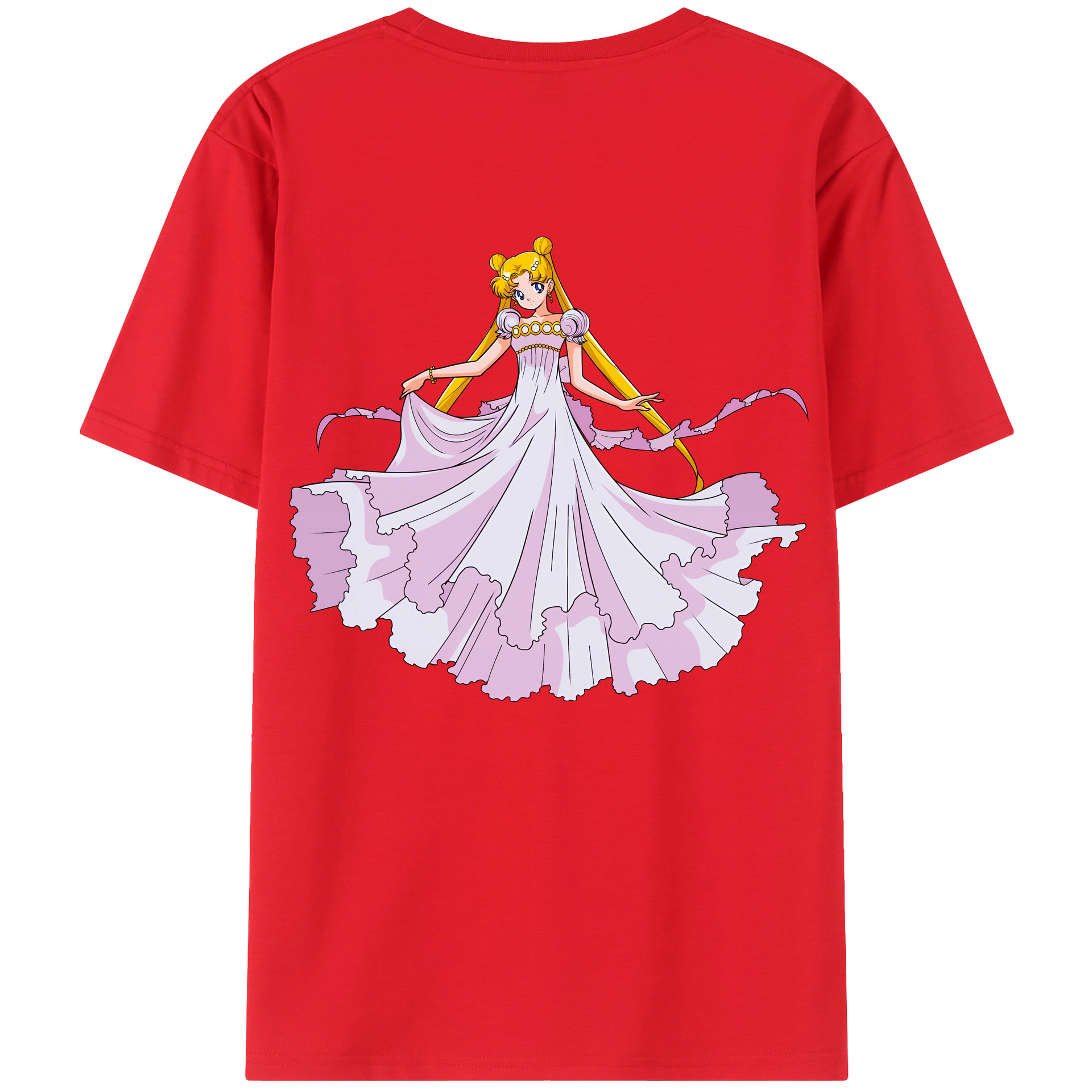 （画像用） 美少女戦士セーラームーン 愛野 美奈子 あいの みなこ Sailor Moon Aino Minako 綿100％半袖Tシャツ（背面プリント）