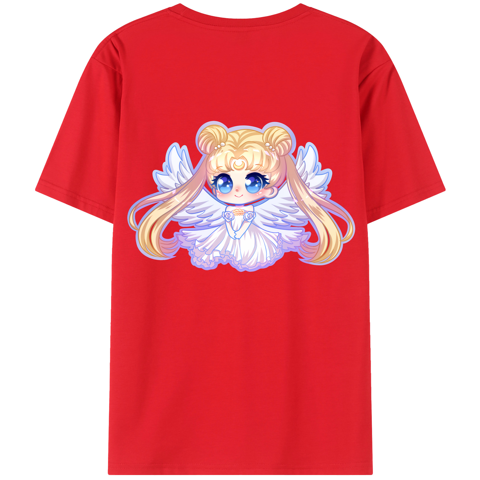 （画像用） 美少女戦士セーラームーン 愛野 美奈子 あいの みなこ Sailor Moon Aino Minako 綿100％半袖Tシャツ（背面プリント）