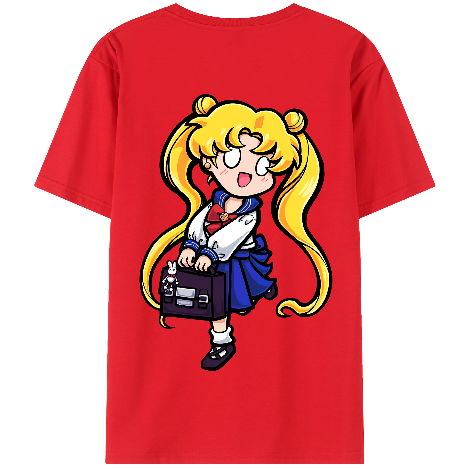 （画像用） 美少女戦士セーラームーン 愛野 美奈子 あいの みなこ Sailor Moon Aino Minako 綿100％半袖Tシャツ（背面プリント）
