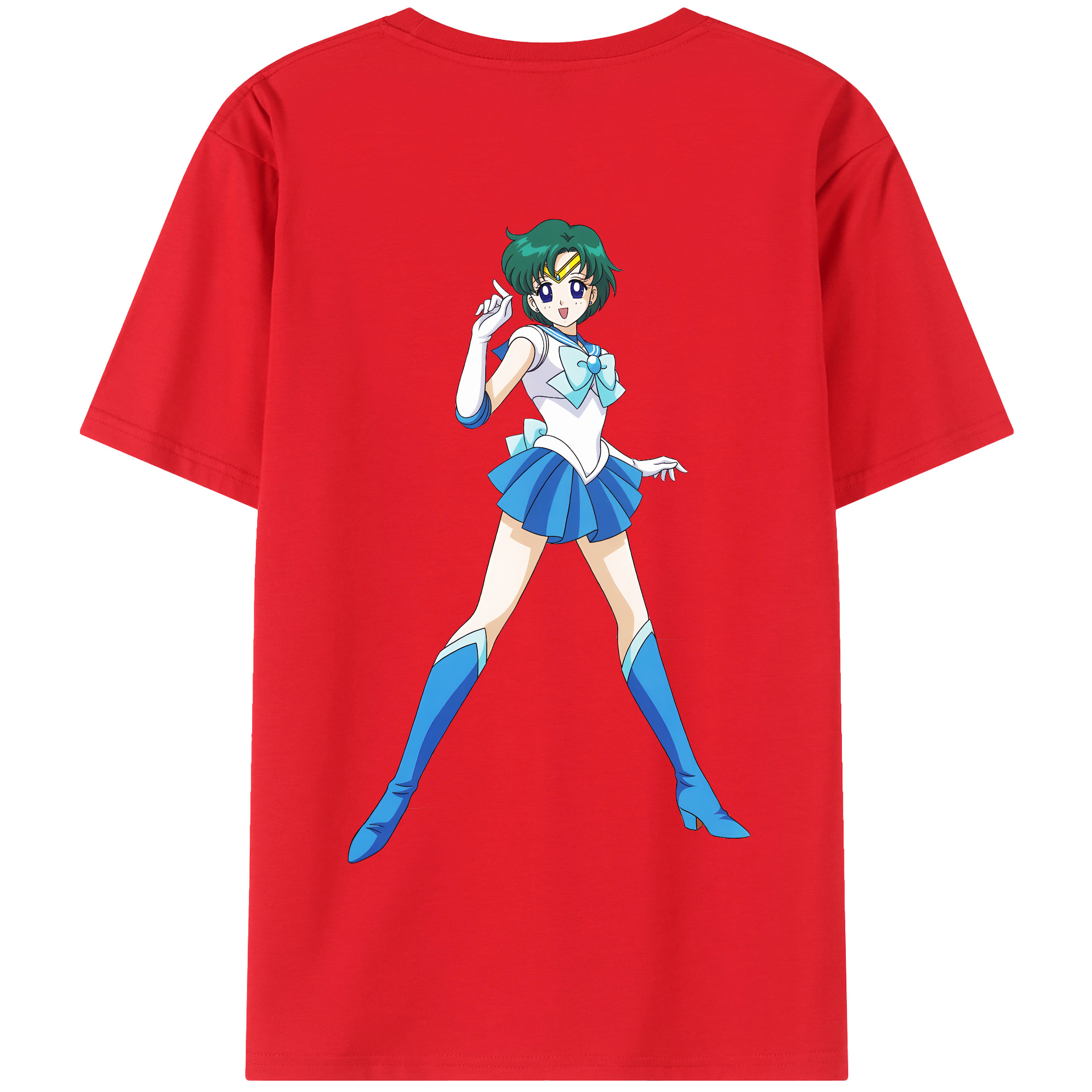 （画像用） 美少女戦士セーラームーン 海王 みちる（かいおう みちる） Sailor Moon Kaiou Michiru 綿100％半袖Tシャツ（背面プリント）