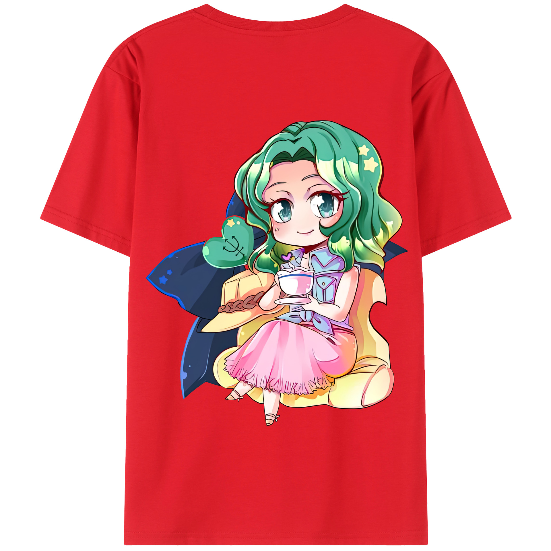 （画像用） 美少女戦士セーラームーン 海王 みちる（かいおう みちる） Sailor Moon Kaiou Michiru 綿100％半袖Tシャツ（背面プリント）