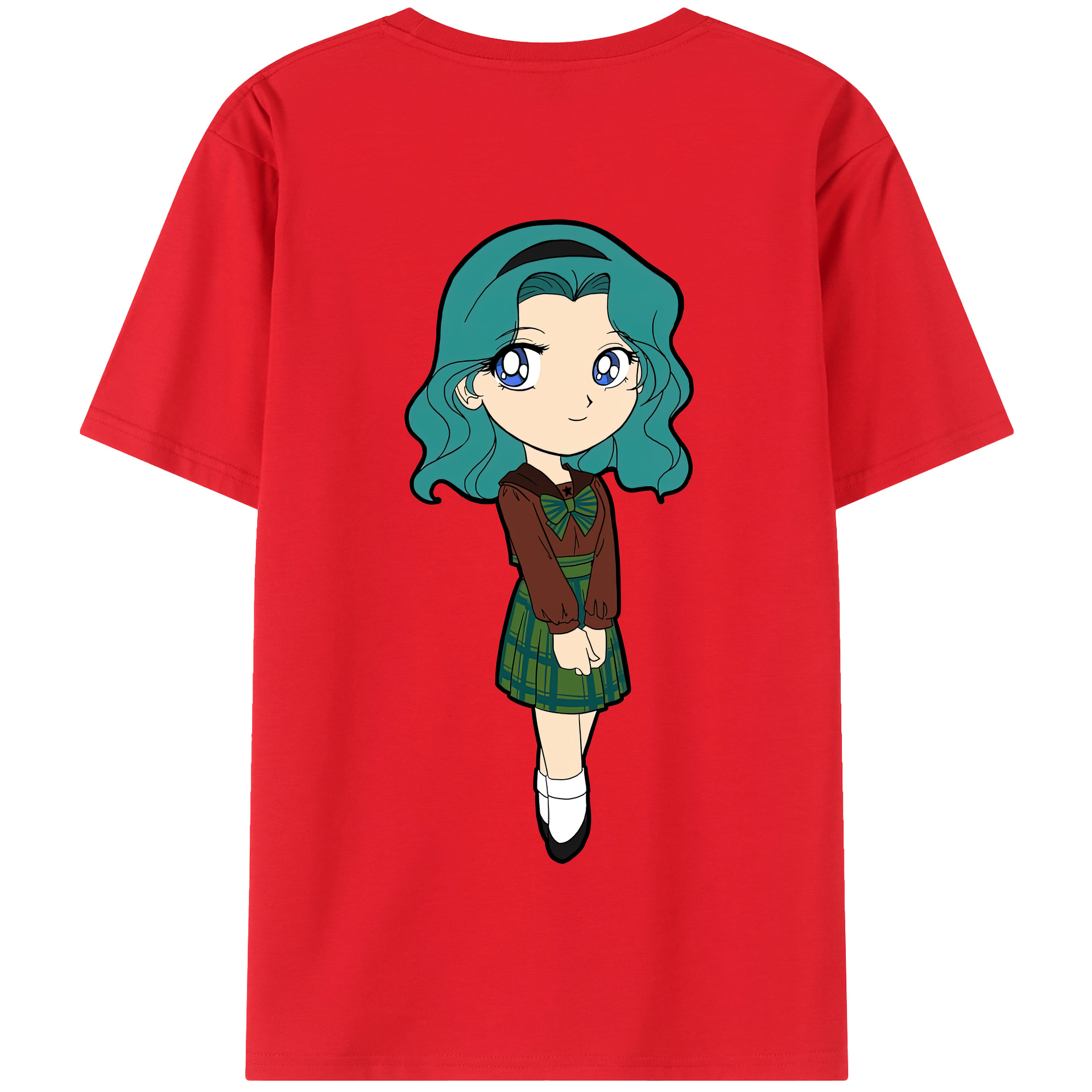 （画像用） 美少女戦士セーラームーン 海王 みちる（かいおう みちる） Sailor Moon Kaiou Michiru 綿100％半袖Tシャツ（背面プリント）