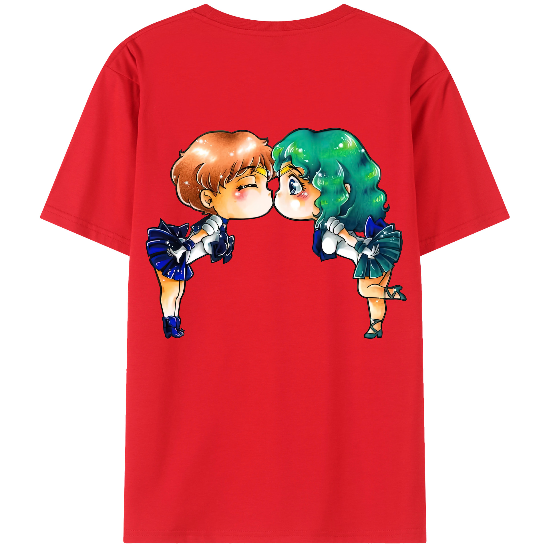 （画像用） 美少女戦士セーラームーン 天王はるか Sailor Moon Tenoh Haruka 綿100％半袖Tシャツ（背面プリント）
