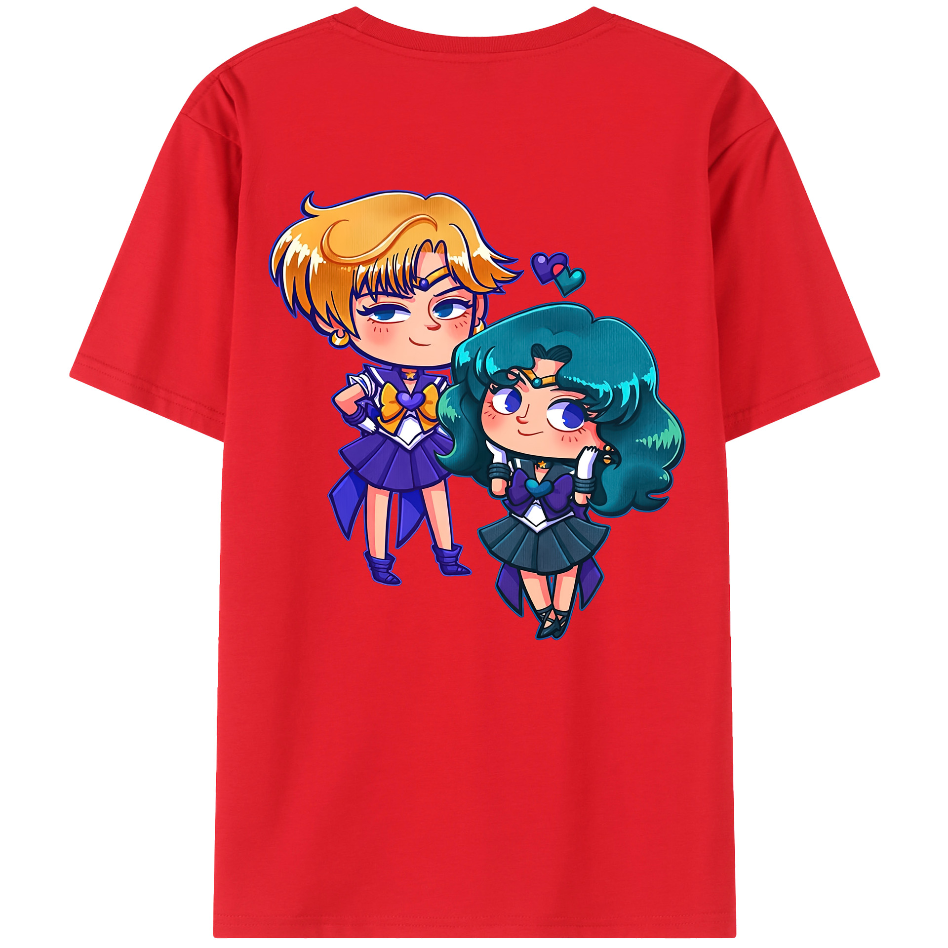 （画像用） 美少女戦士セーラームーン 天王はるか Sailor Moon Tenoh Haruka 綿100％半袖Tシャツ（背面プリント）