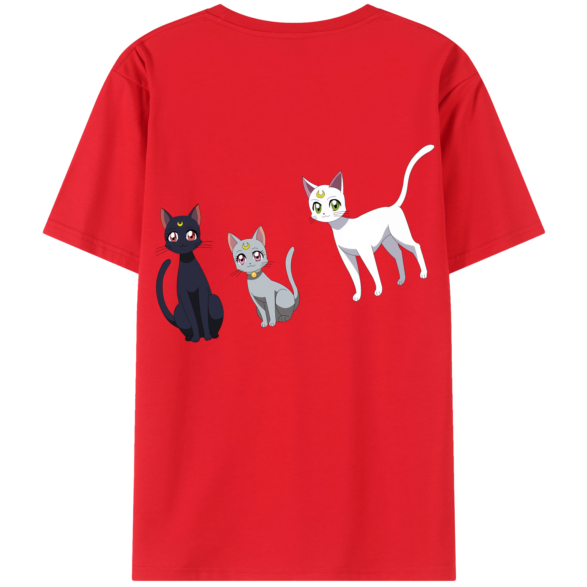 （画像用） 美少女戦士セーラームーン Sailor Moon 綿100％半袖Tシャツ（背面プリント）