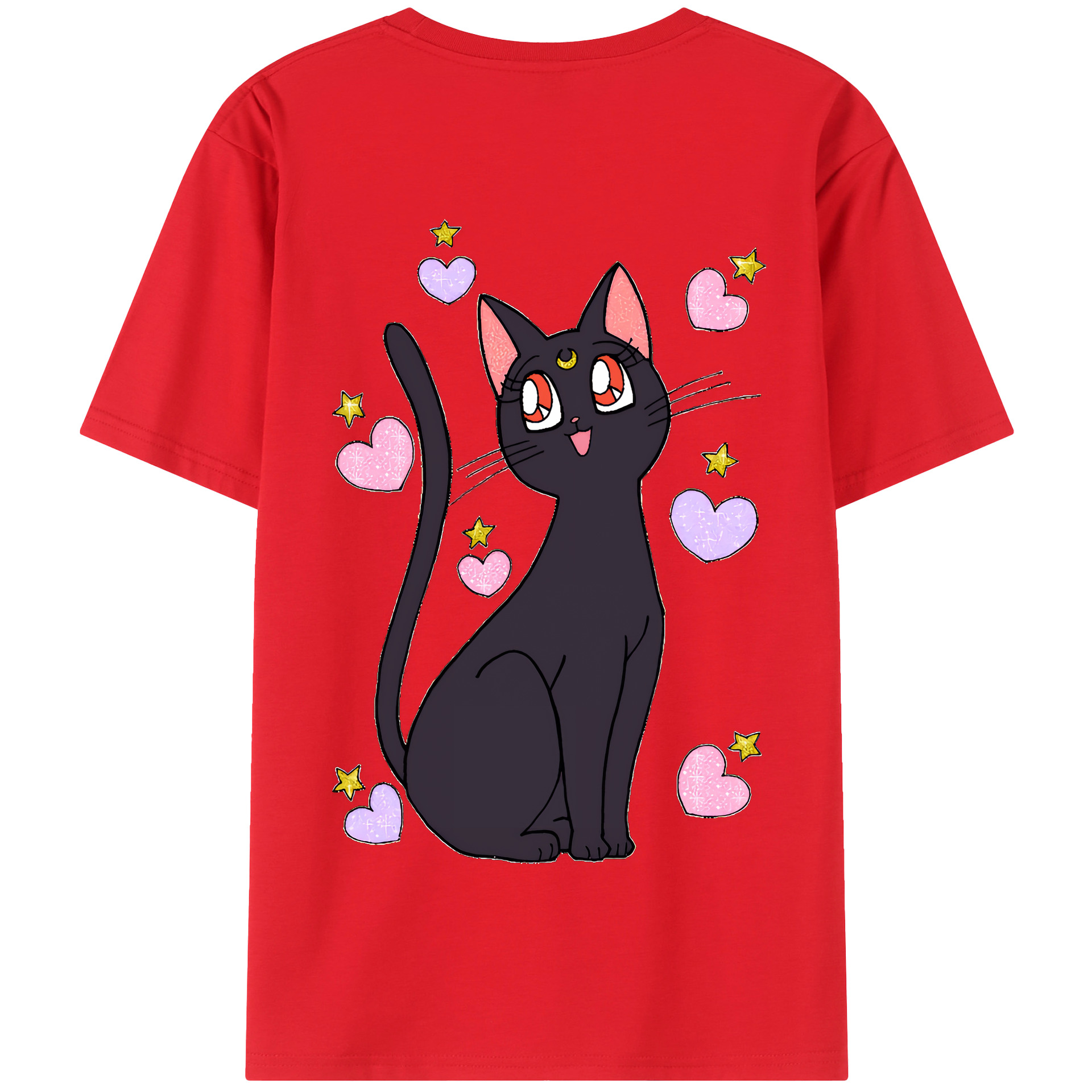 （画像用） 美少女戦士セーラームーン Sailor Moon 綿100％半袖Tシャツ（背面プリント）