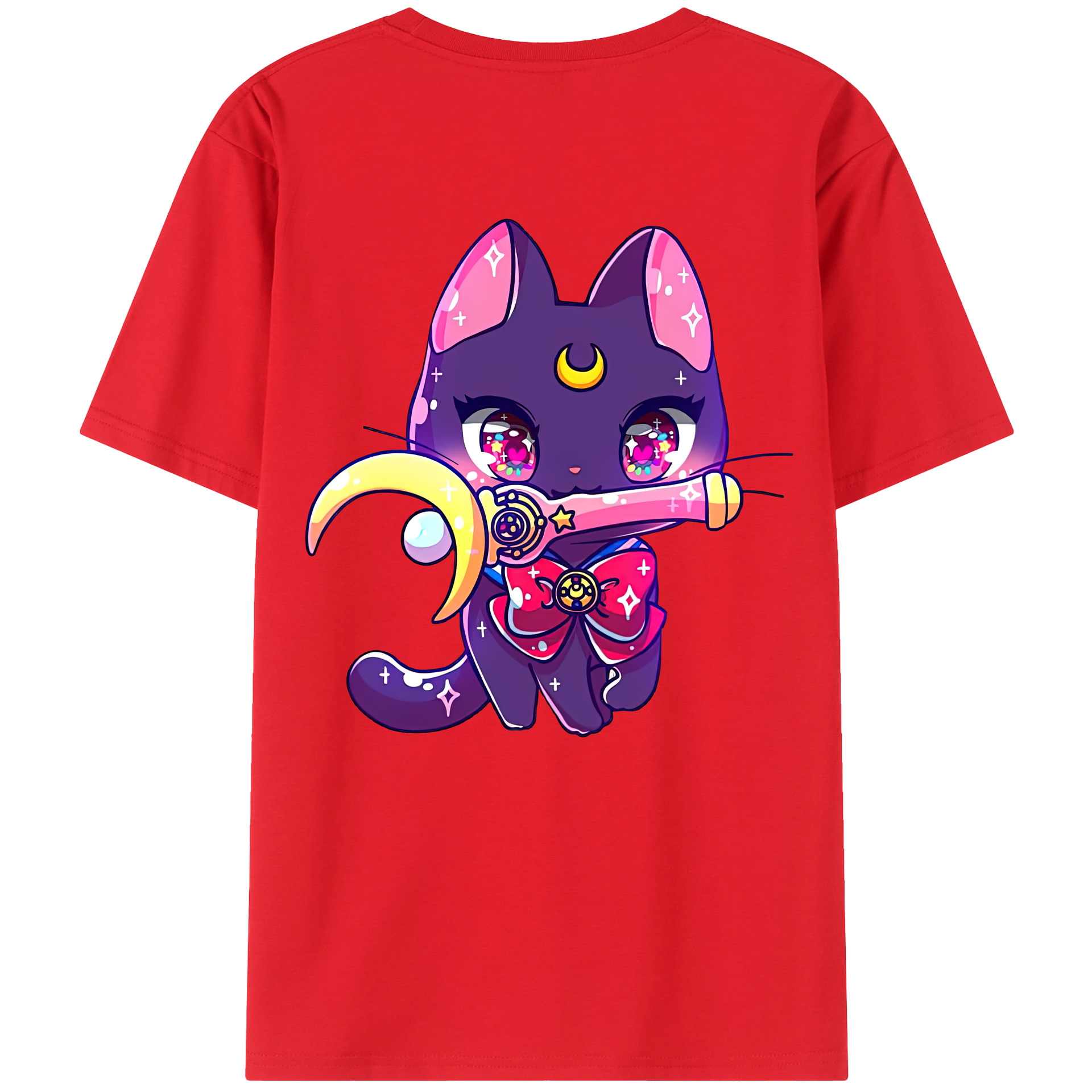 （画像用） 美少女戦士セーラームーン Sailor Moon 綿100％半袖Tシャツ（背面プリント）
