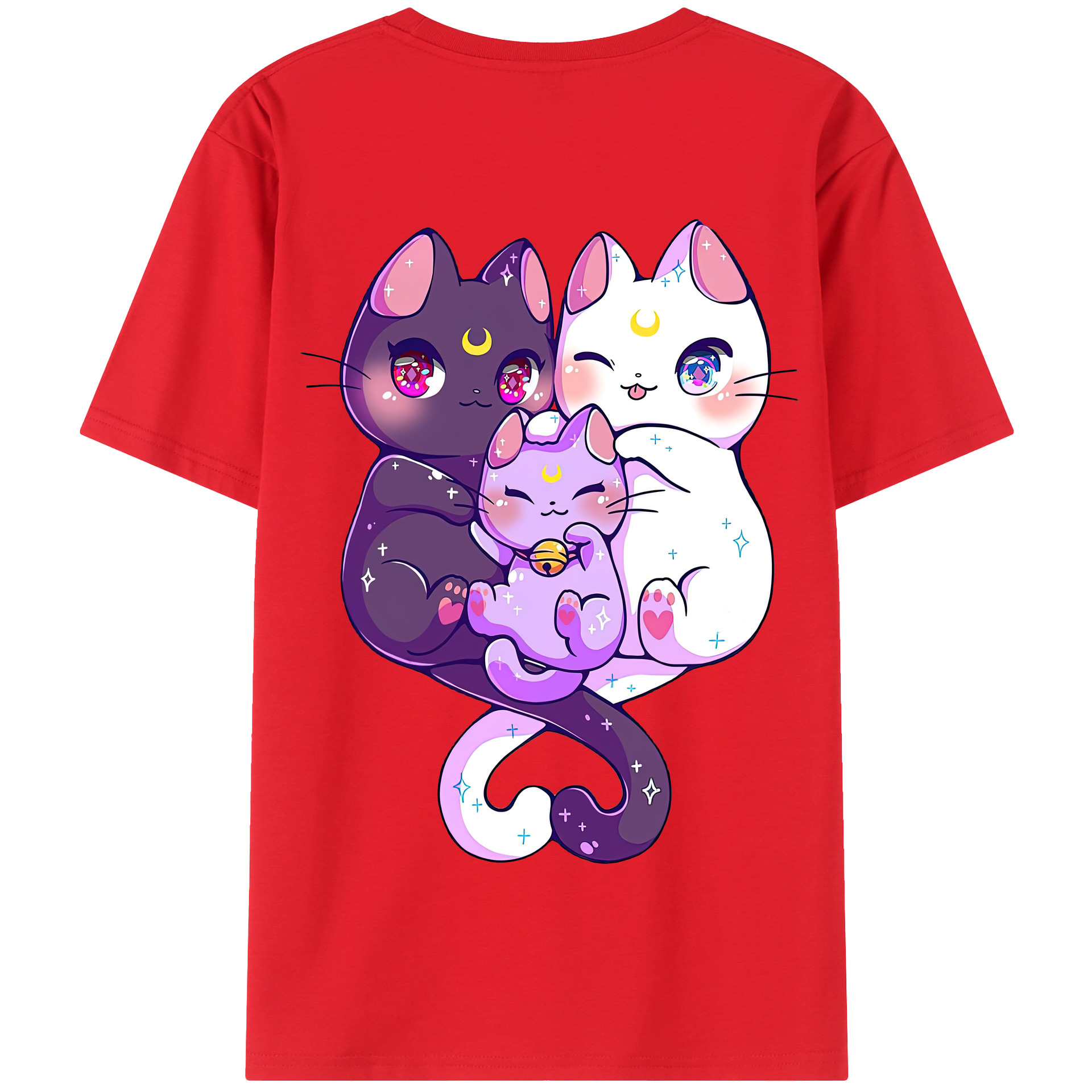 （画像用） 美少女戦士セーラームーン Sailor Moon 綿100％半袖Tシャツ（背面プリント）