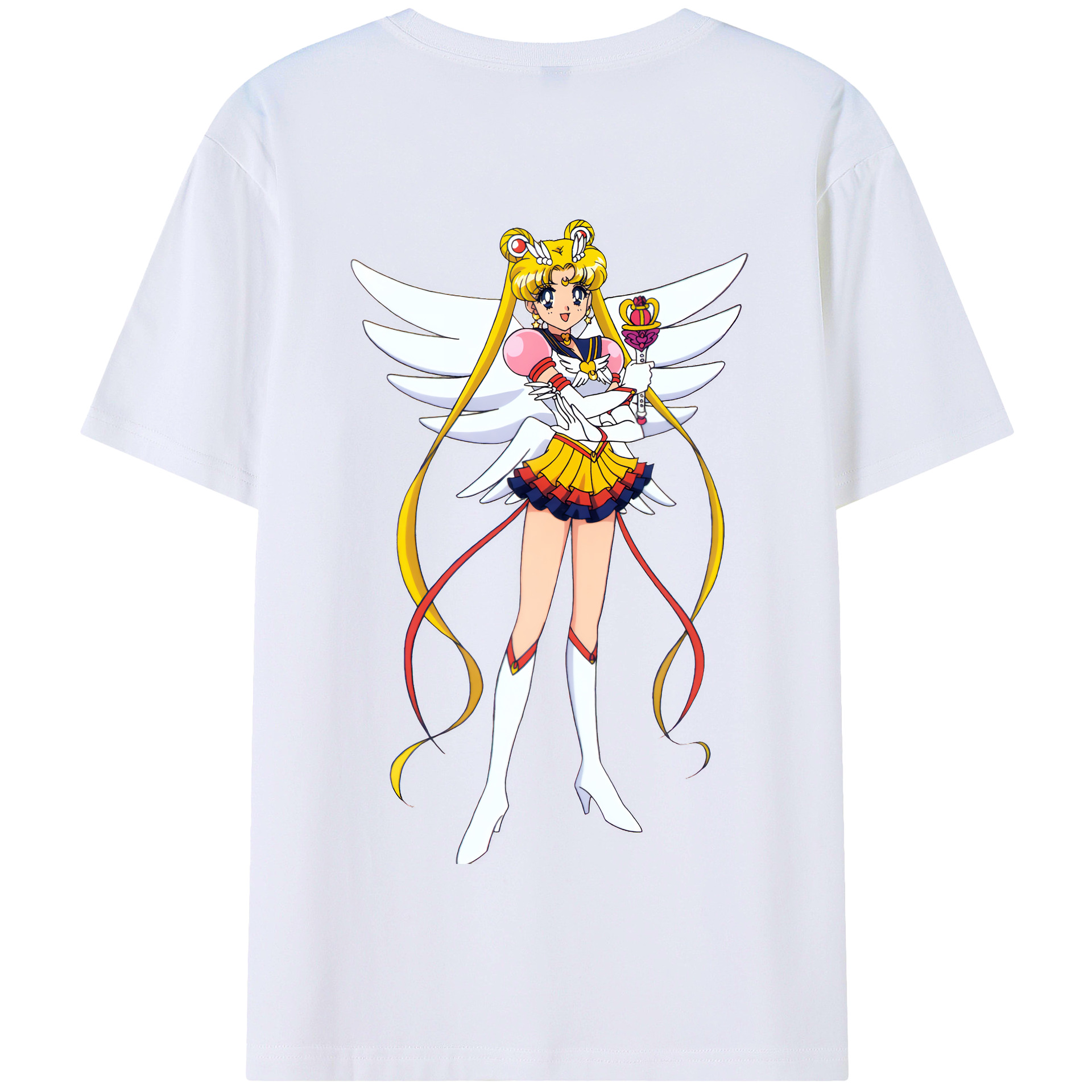 （画像用） 美少女戦士セーラームーン 月野 うさぎ つきの うさぎ Sailor Moon Tsukino Usagi 綿100％半袖Tシャツ（背面プリント）