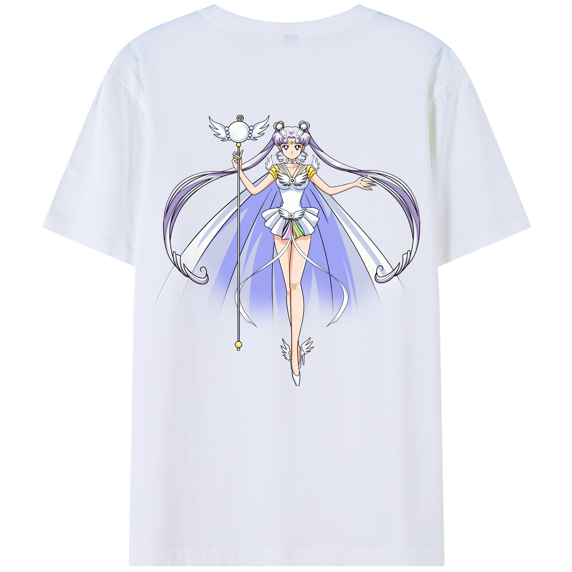 （画像用） 美少女戦士セーラームーン 月野 うさぎ つきの うさぎ Sailor Moon Tsukino Usagi 綿100％半袖Tシャツ（背面プリント）