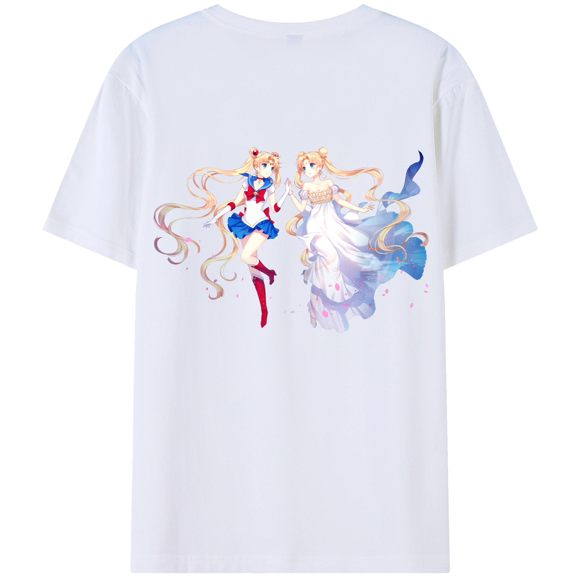 （画像用） 美少女戦士セーラームーン 月野 うさぎ つきの うさぎ Sailor Moon Tsukino Usagi 綿100％半袖Tシャツ（背面プリント）