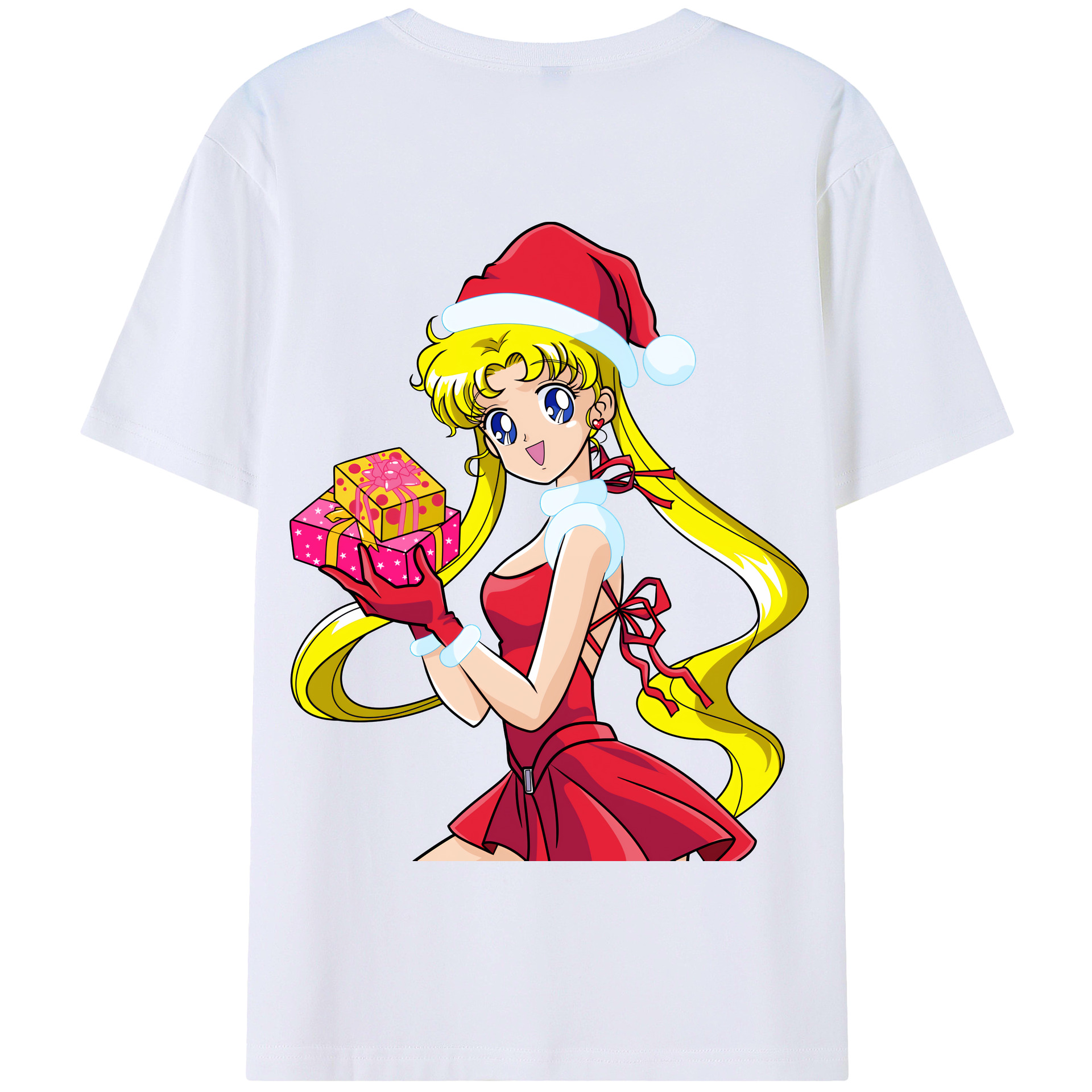 （画像用） 美少女戦士セーラームーン 月野 うさぎ つきの うさぎ Sailor Moon Tsukino Usagi 綿100％半袖Tシャツ（背面プリント）