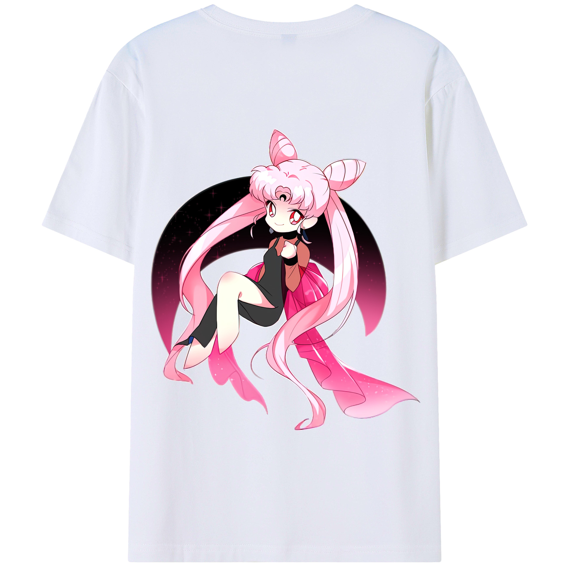 （画像用） 美少女戦士セーラームーン ちびうさ Sailor Moon Chibiusa Tsukino Usagi Small Lady Serenity 綿100％半袖Tシャツ（背面プリント）