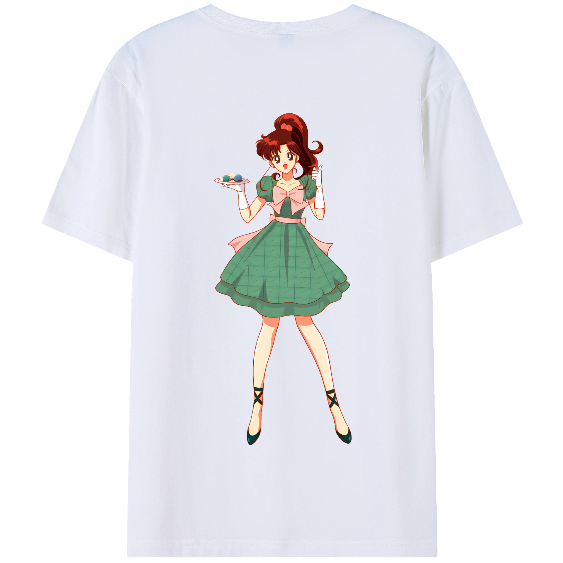 （画像用） 美少女戦士セーラームーン 木野 まこと きの まこと Sailor Moon Kino Makoto （セーラージュピター；Sailor Jupiter） 綿100％半袖Tシャツ（背面プリント）