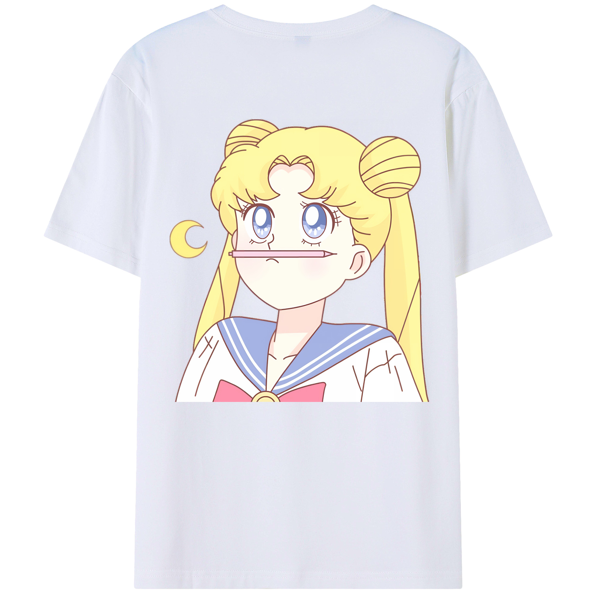 （画像用） 美少女戦士セーラームーン 愛野 美奈子 あいの みなこ Sailor Moon Aino Minako 綿100％半袖Tシャツ（背面プリント）