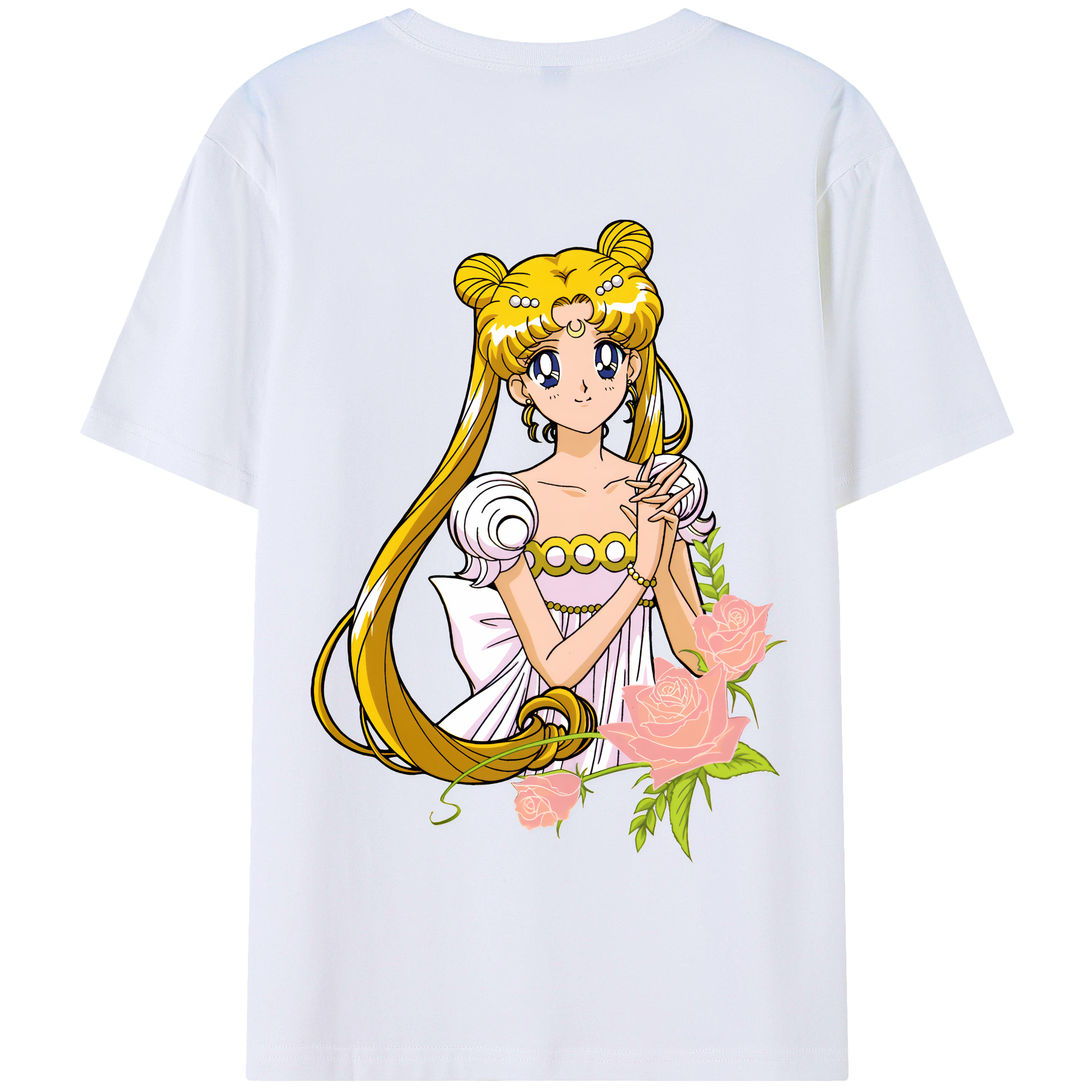 （画像用） 美少女戦士セーラームーン 愛野 美奈子 あいの みなこ Sailor Moon Aino Minako 綿100％半袖Tシャツ（背面プリント）