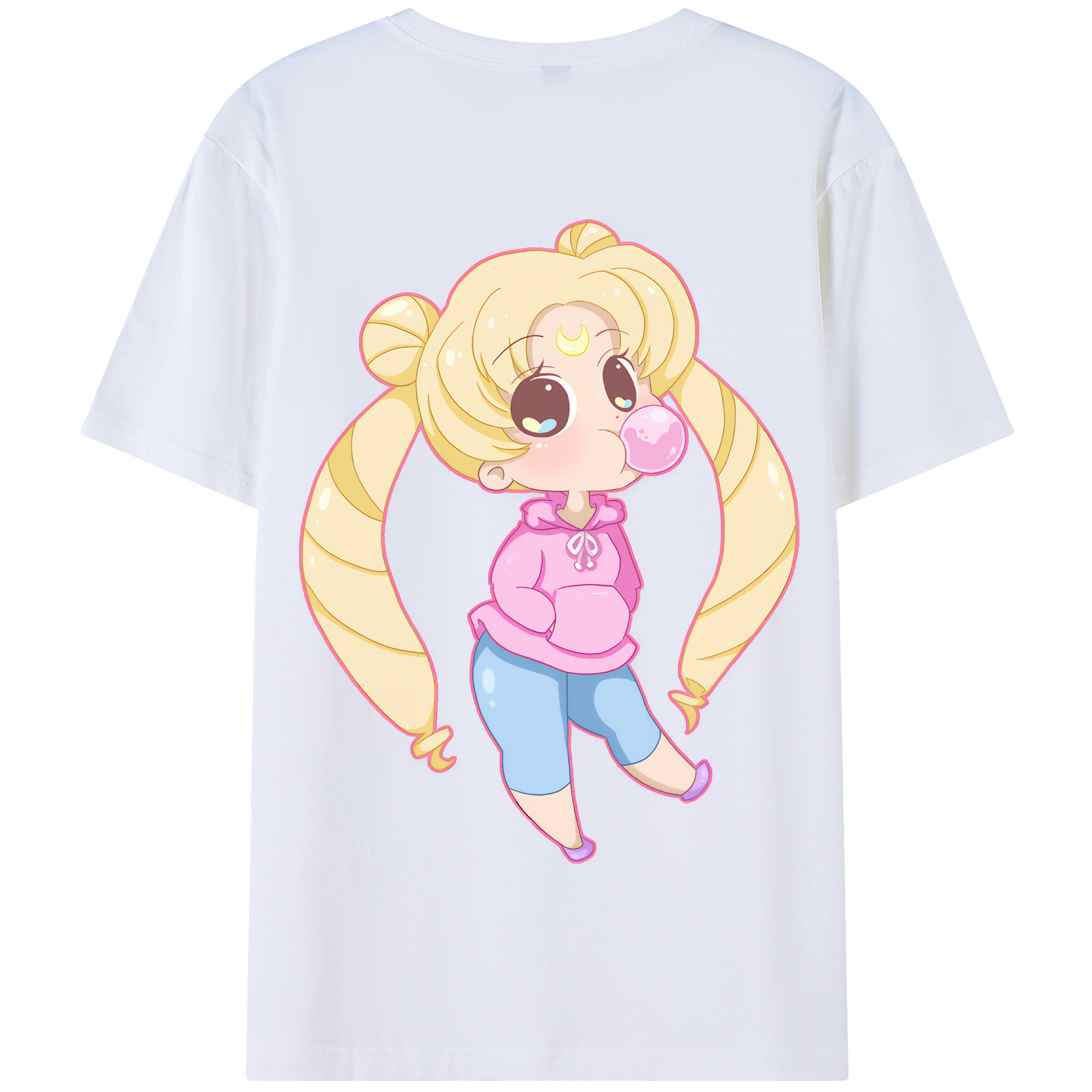 （画像用） 美少女戦士セーラームーン 愛野 美奈子 あいの みなこ Sailor Moon Aino Minako 綿100％半袖Tシャツ（背面プリント）
