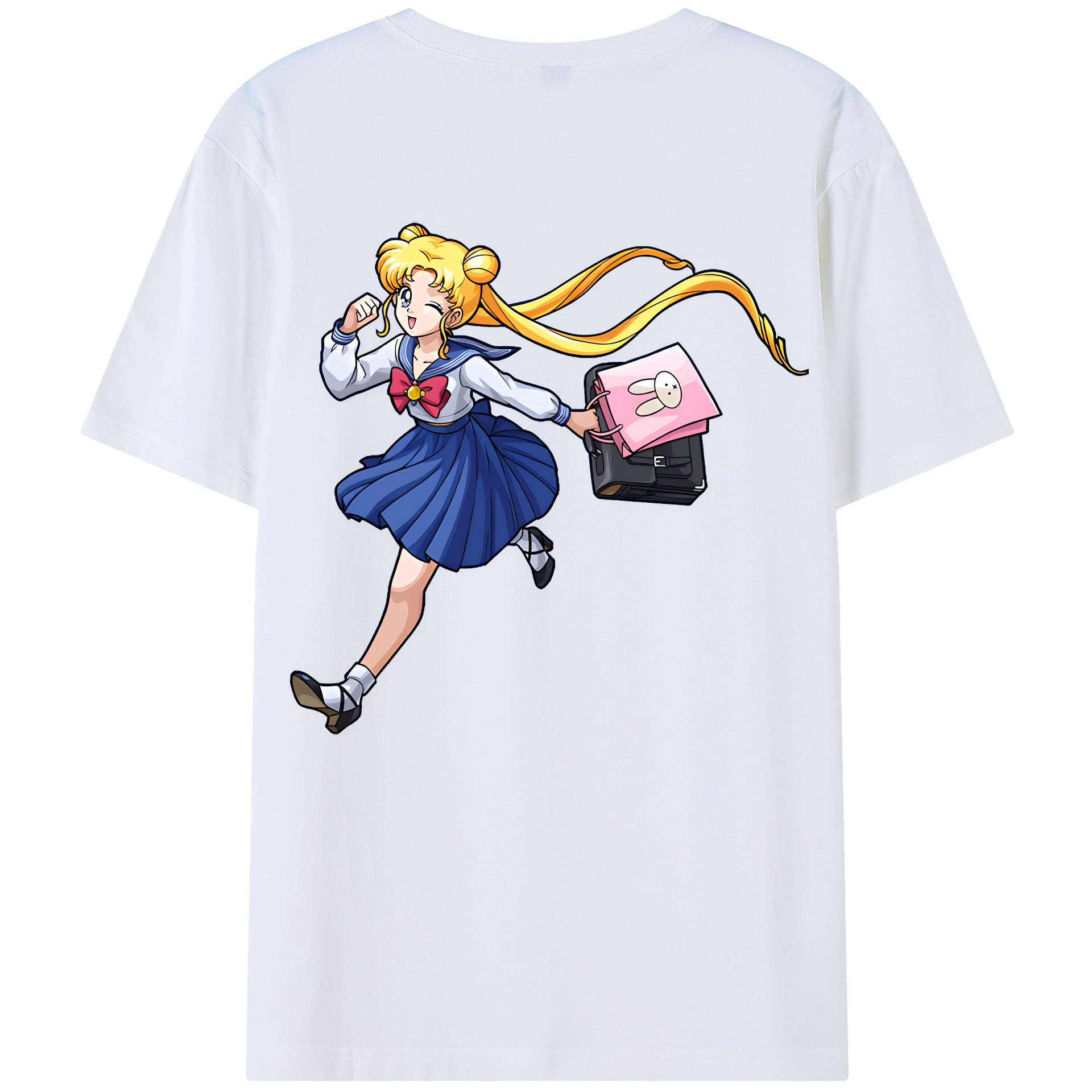 （画像用） 美少女戦士セーラームーン 愛野 美奈子 あいの みなこ Sailor Moon Aino Minako 綿100％半袖Tシャツ（背面プリント）